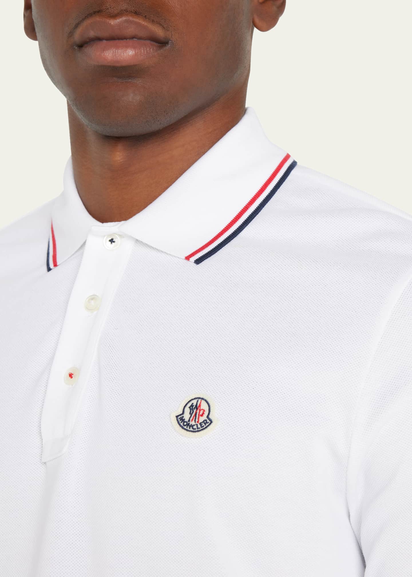 Moncler Men s Classic Striped Trim Polo Shirt Bergdorf Goodman