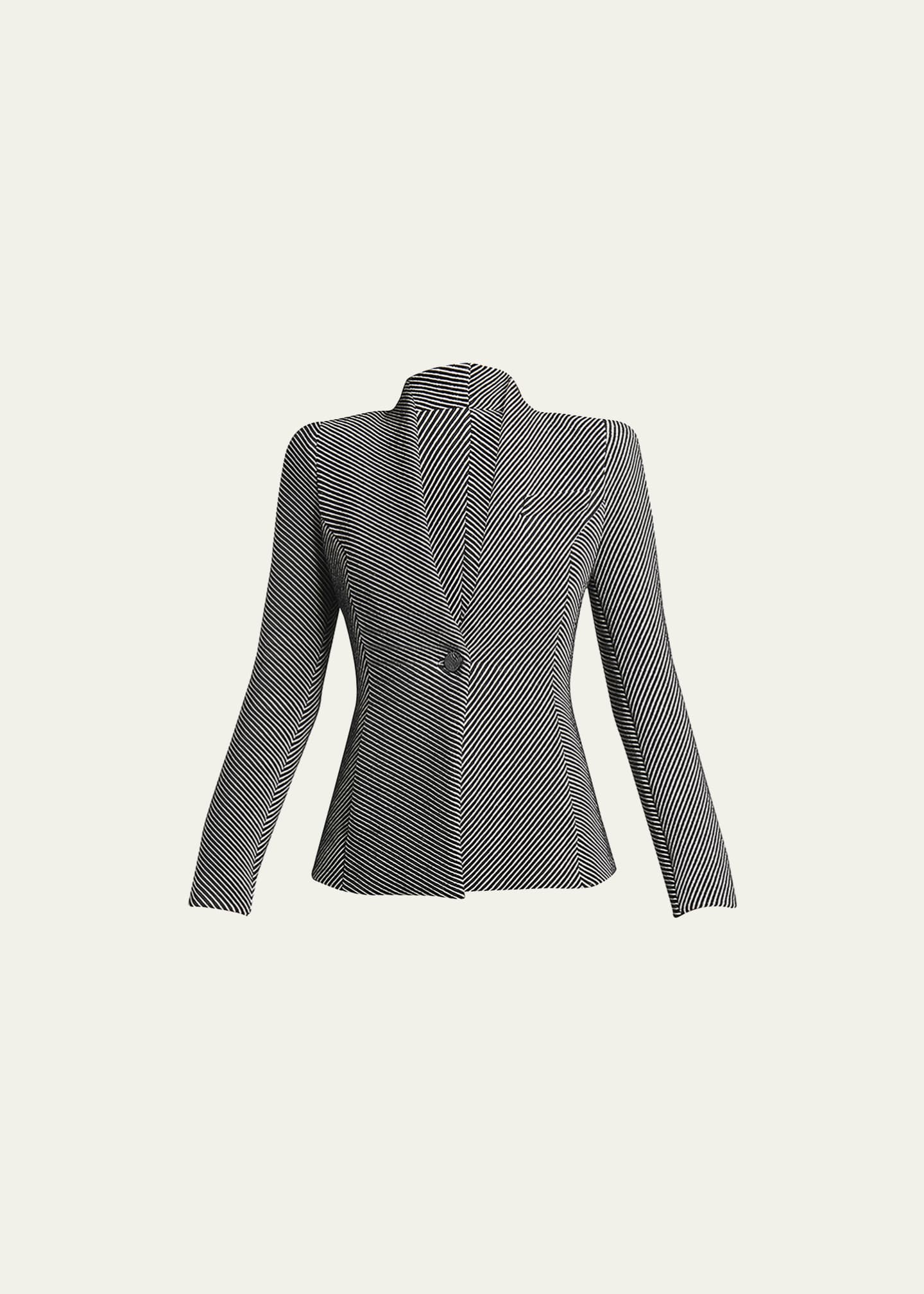 Giorgio Armani Diagonal Stripe Single-Breasted Jersey Jacket - Bergdorf  Goodman