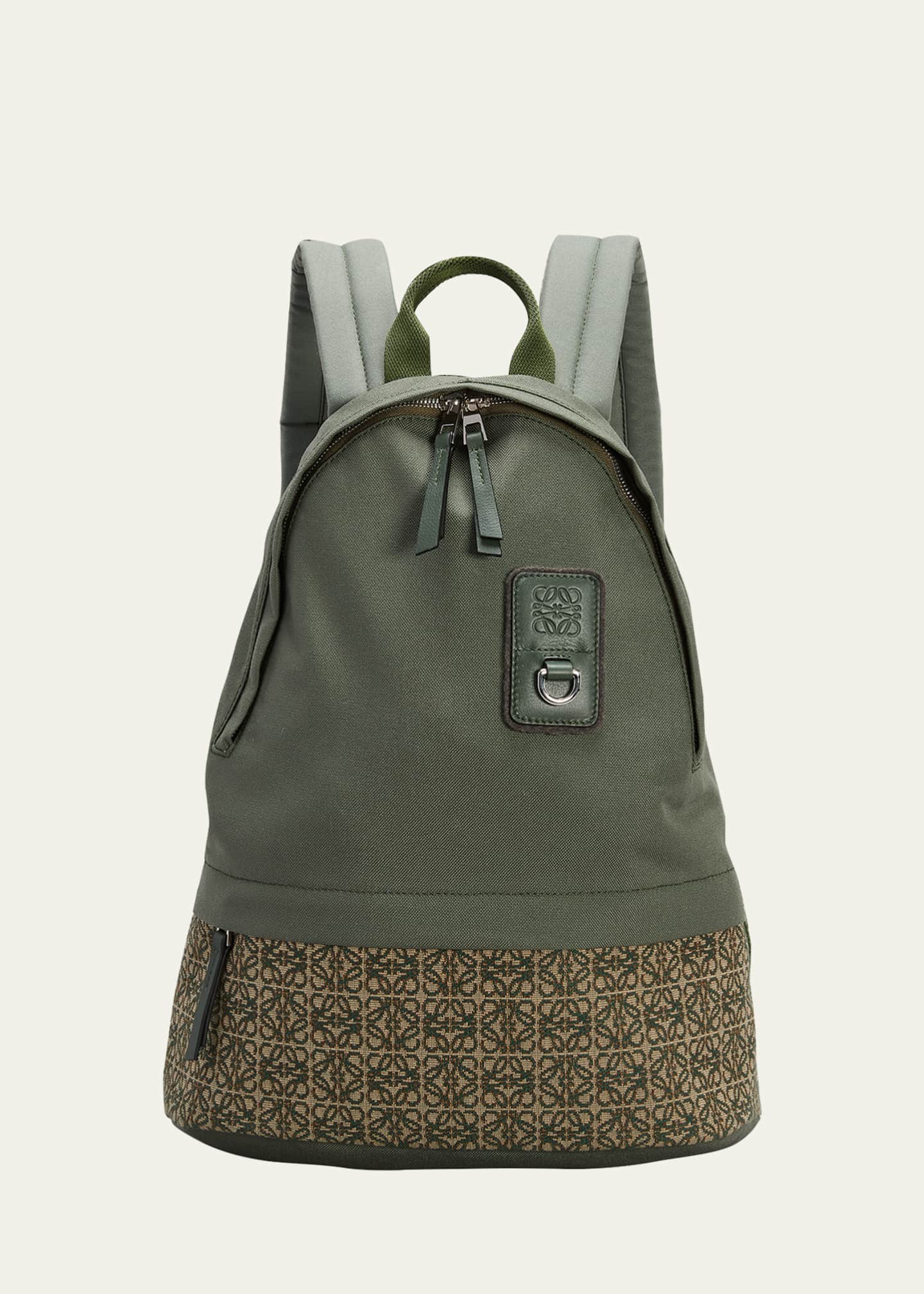 Loewe Men's Round Slim Anagram Backpack Bergdorf Goodman