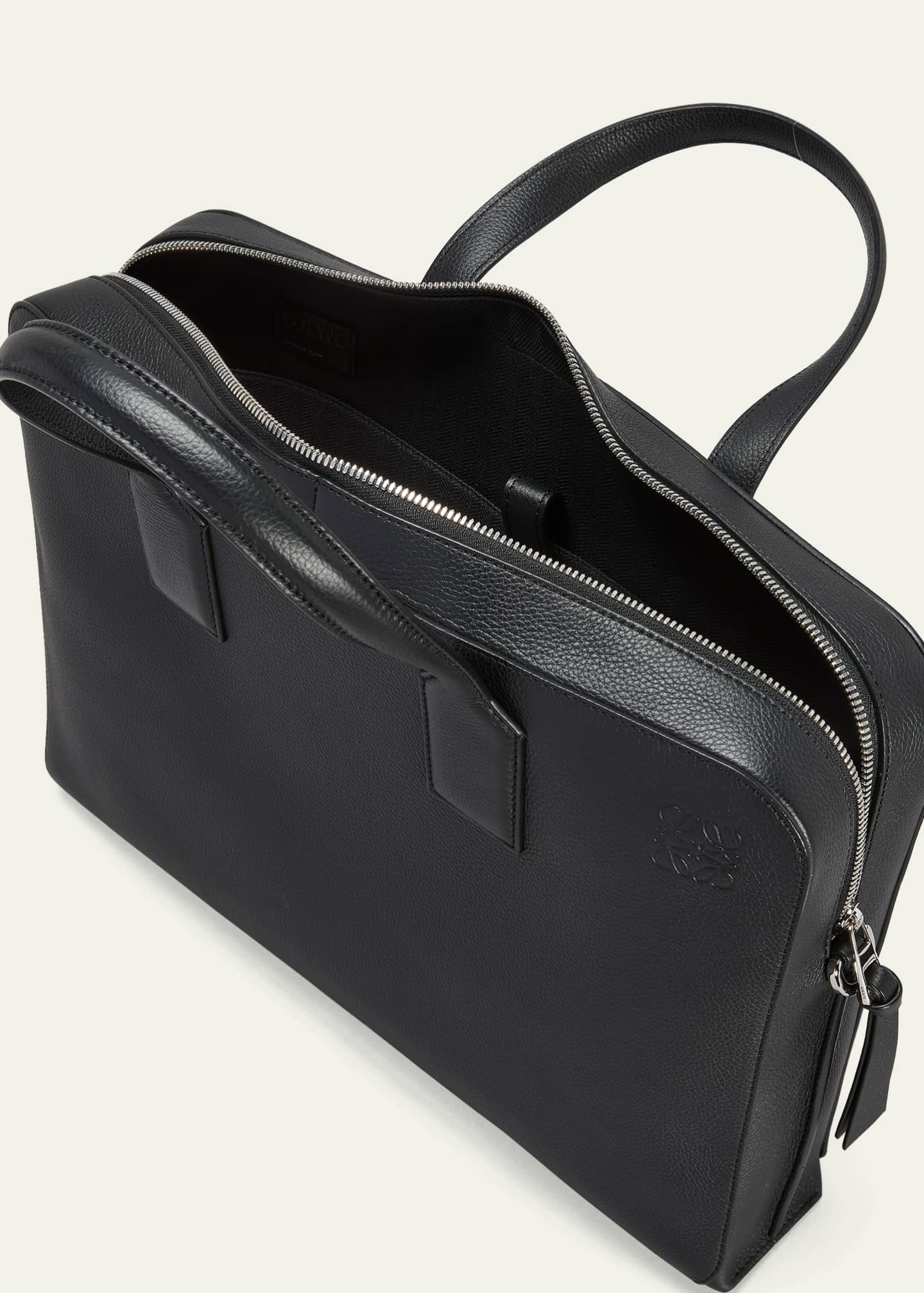 Loewe Men's Goya Thin Leather Briefcase Bag - Bergdorf Goodman