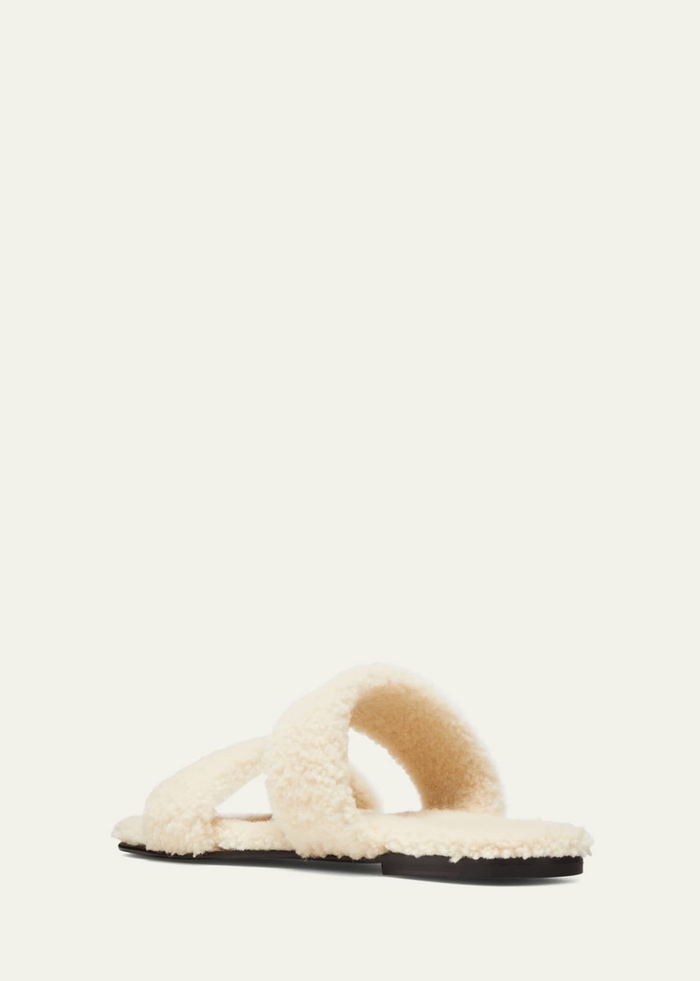 The row teddy bear shearling sandals sales