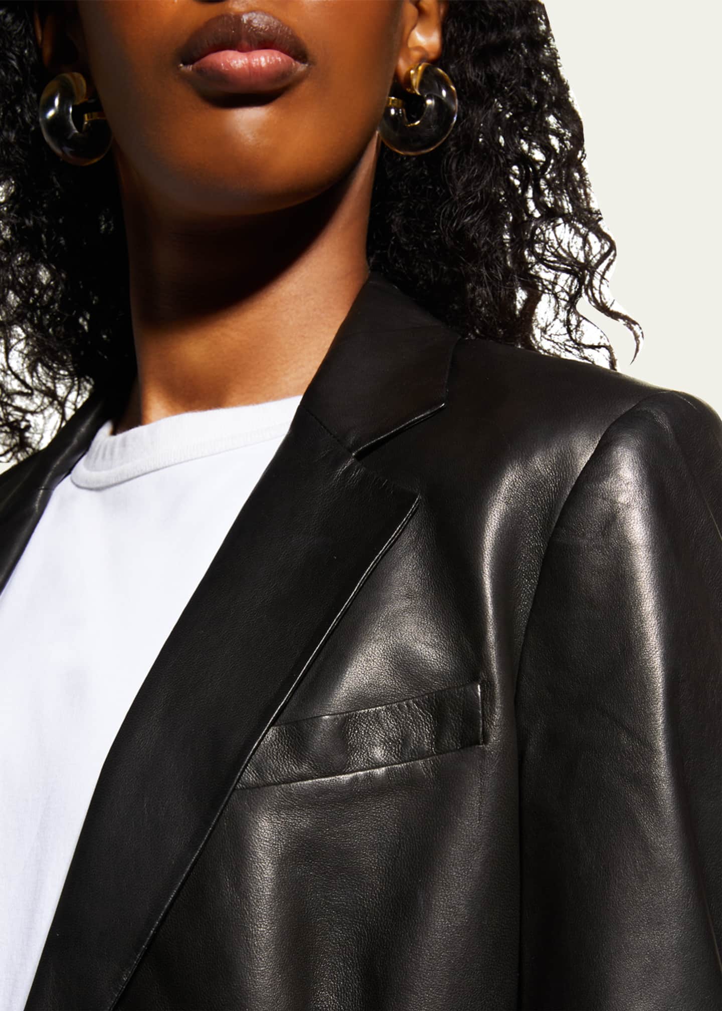 Rag & Bone Charles Lambskin Leather Blazer Image 5 of 5