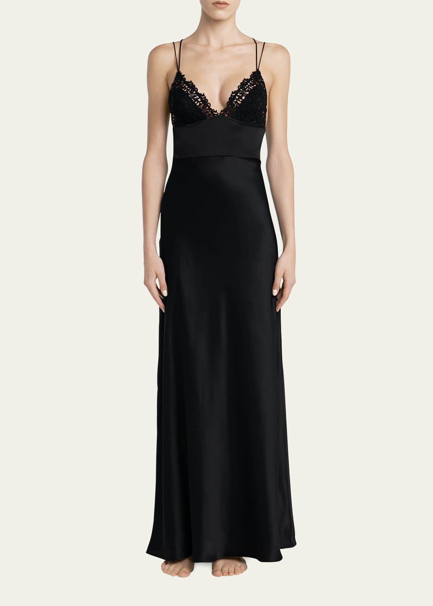 La Perla Embellished Silk Nightgown - Bergdorf Goodman