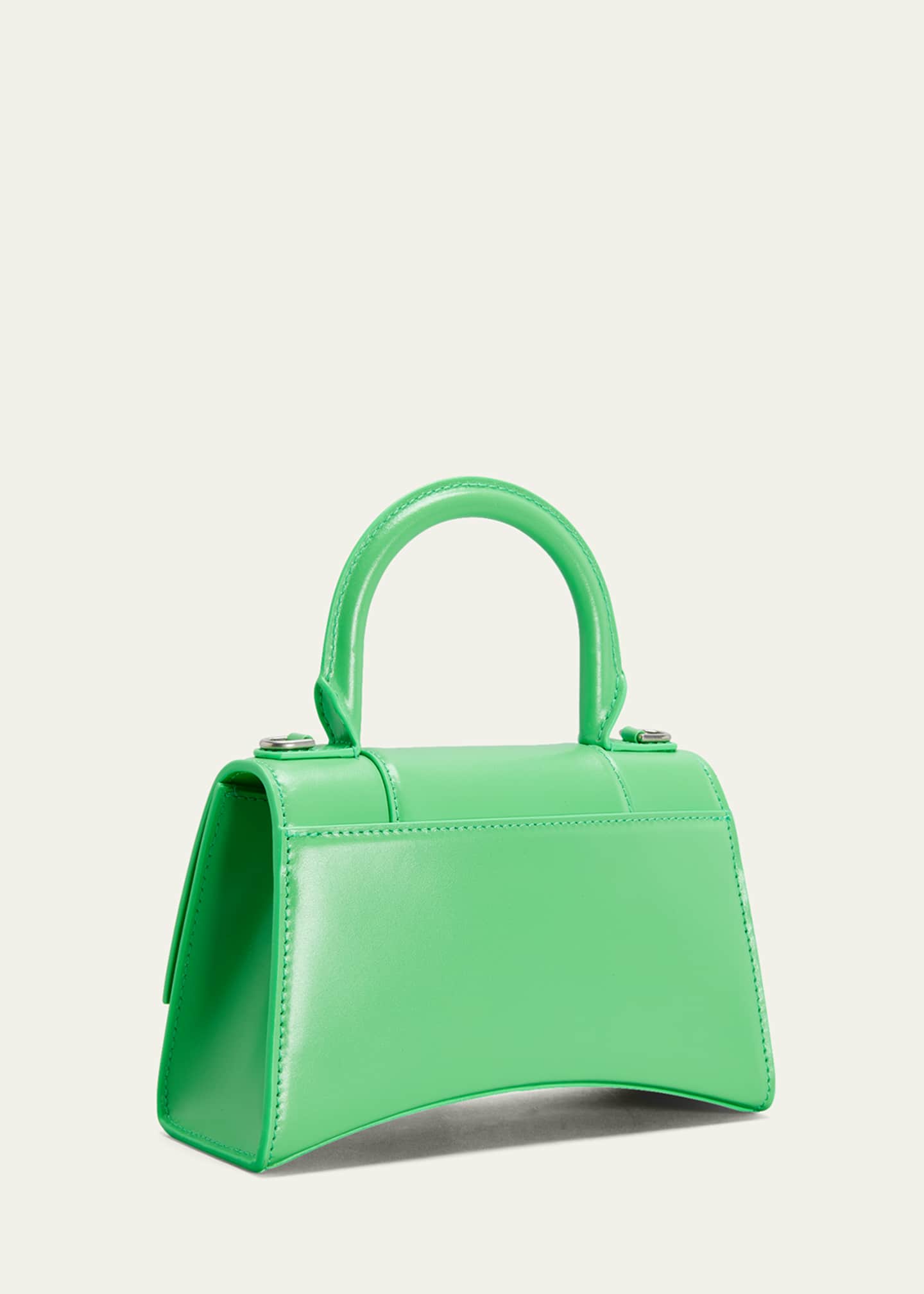 Balenciaga Hourglass XS Shiny Leather Top-Handle Bag - Bergdorf