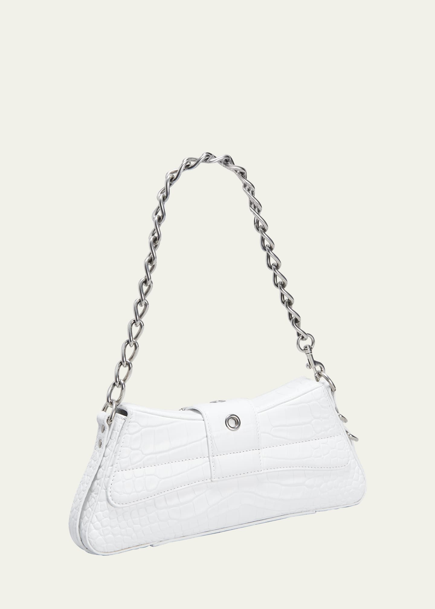 Balenciaga Lindsay Small Croc-Embossed Shoulder Bag - Bergdorf Goodman