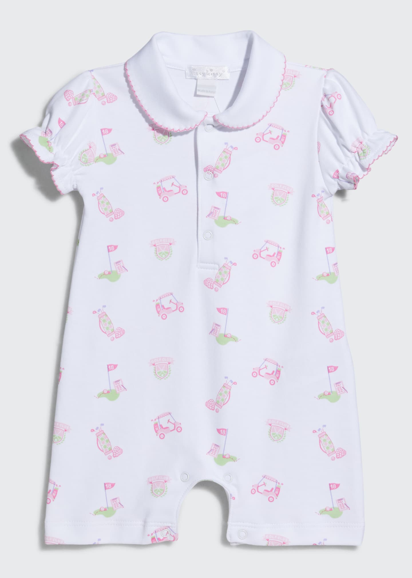 Kissy Kissy Girl's 18 Holes Collared Playsuit, Size 3M24M Bergdorf