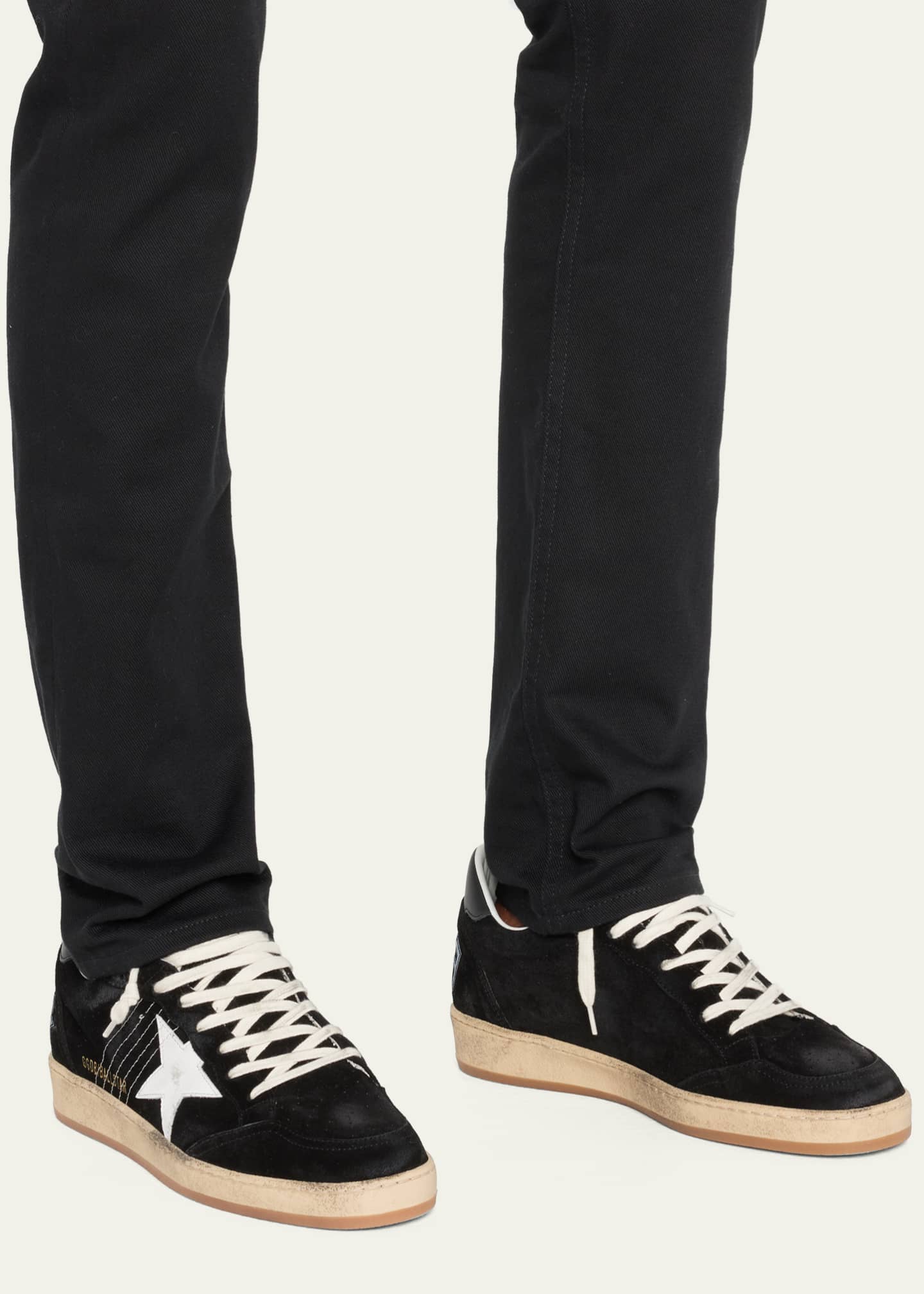 Golden Goose Men's Ballstar Suede Low-Top Sneakers Image 2 of 5