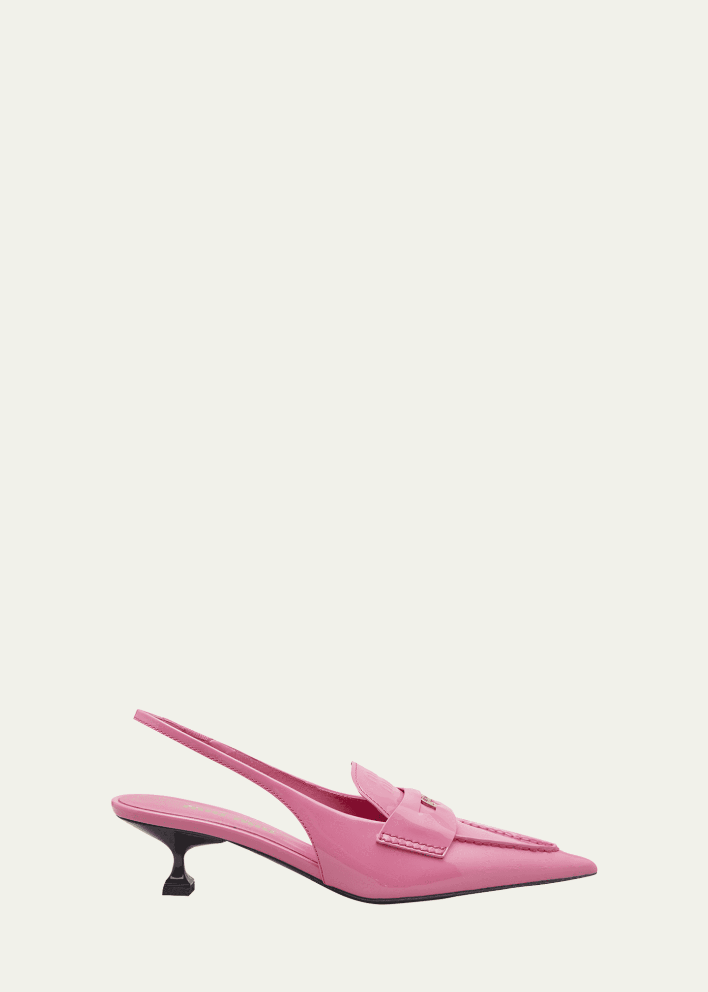 ★送料・関税込★MIU MIU★SLINGBACK PUMPS★ Embellished leather slingback pumps in white - Miu Miu