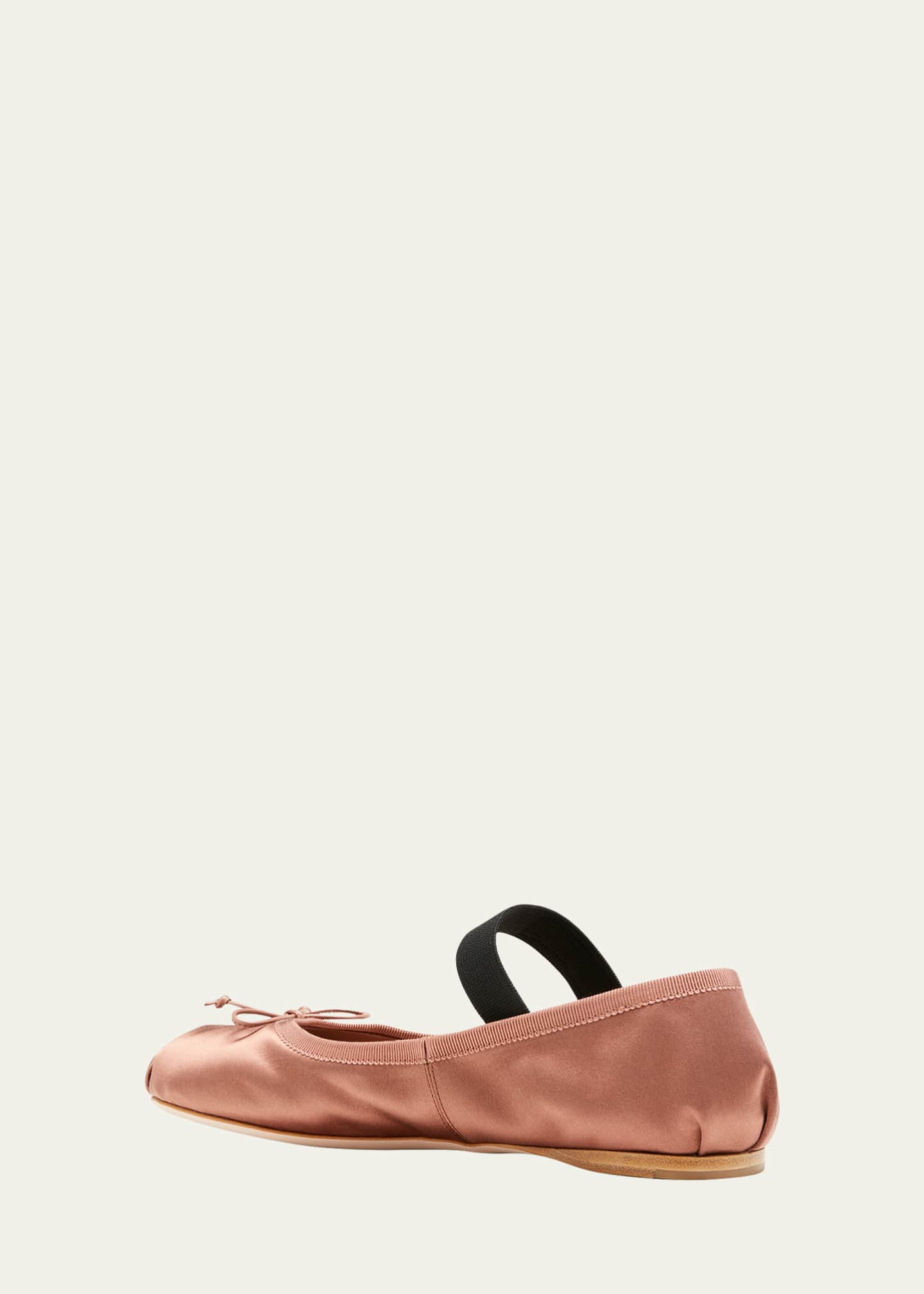 Miu Miu Satin Bow Ballerina Flats Image 4 of 5