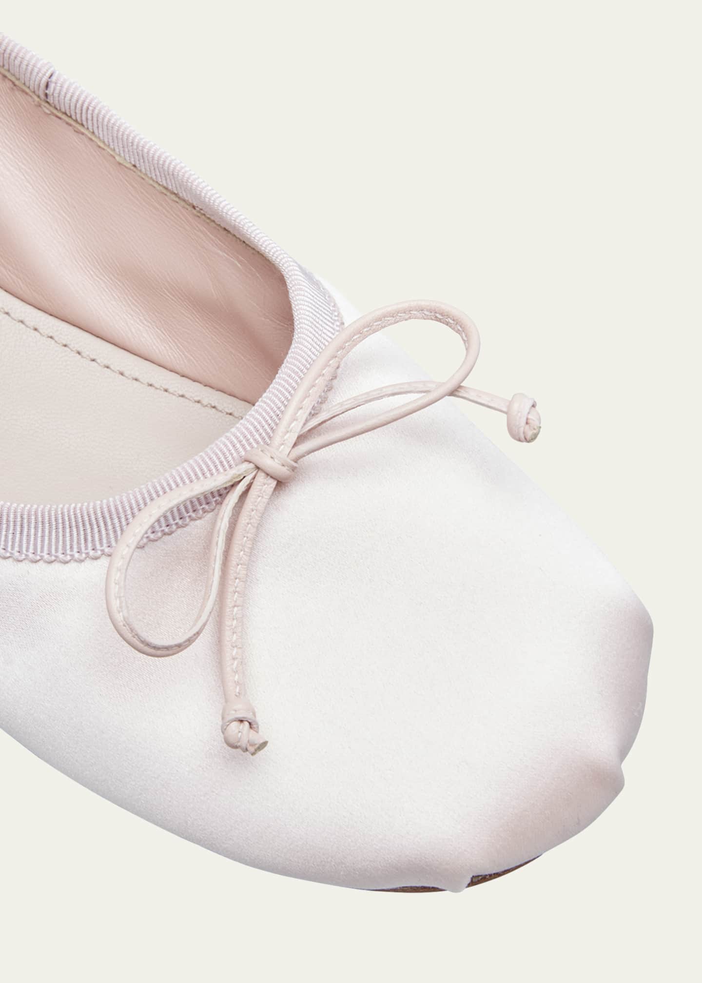Miu Miu Satin Bow Ballerina Flats - Bergdorf Goodman