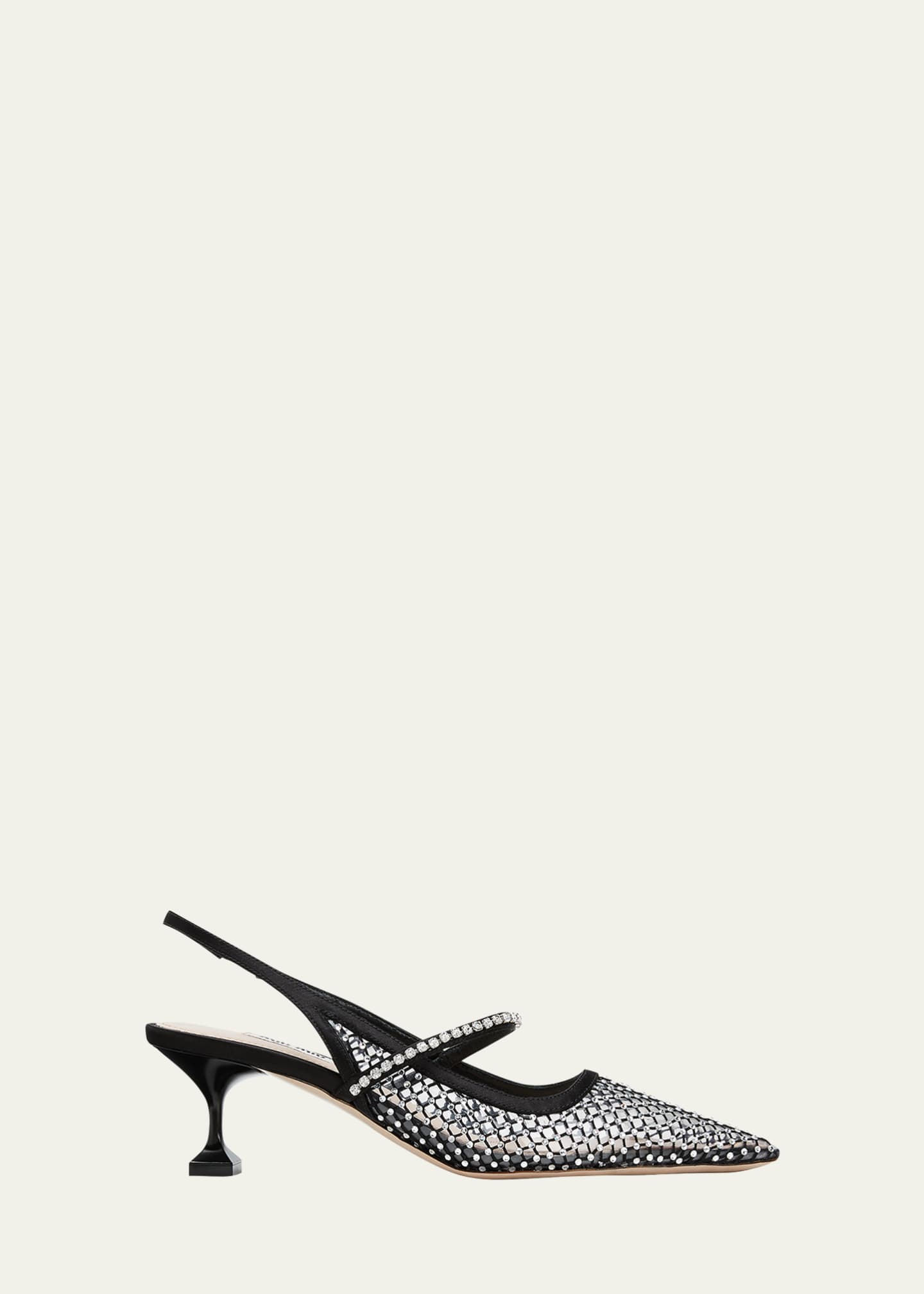 Miu Miu Crystal Net Slingback Pumps - Bergdorf Goodman