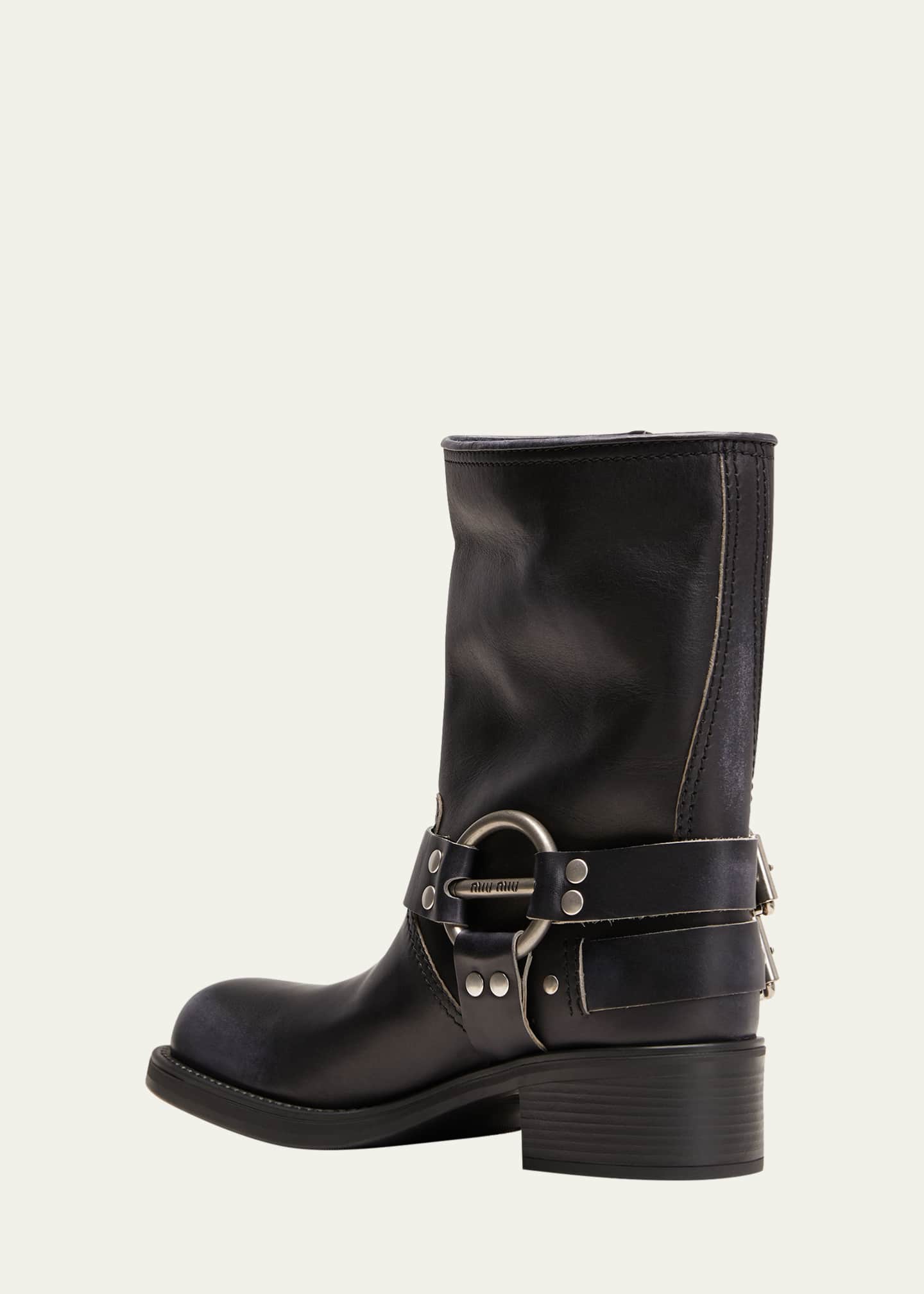 Miu Miu 2026 Boot With Buckle Black Nappa Leather 621340