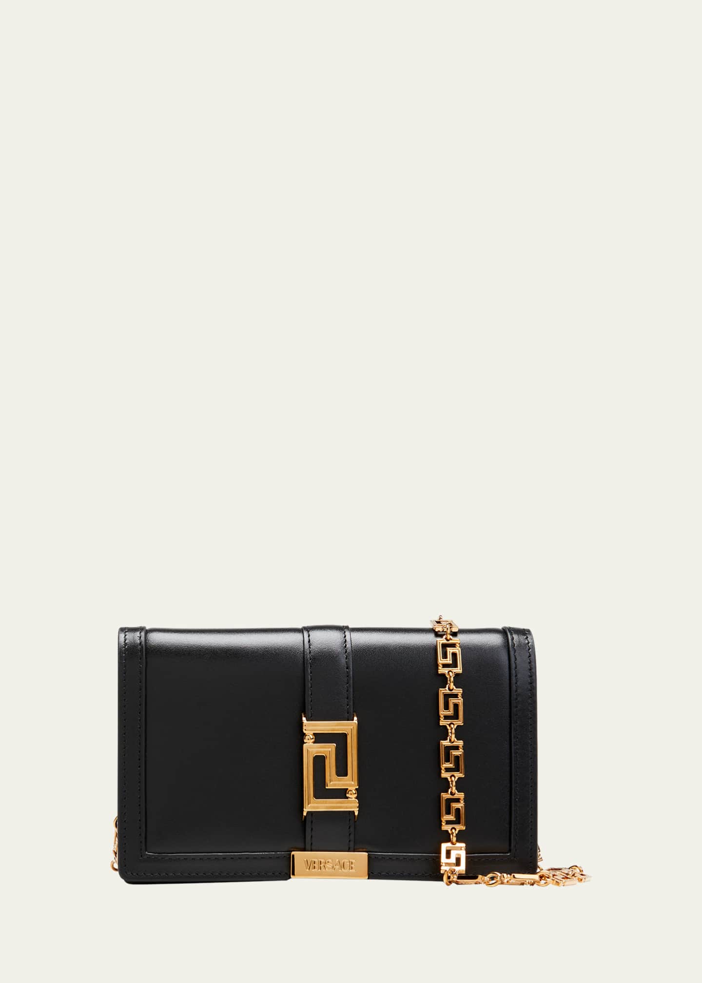 Versace Greca Goddess Leather Wallet on Chain - Bergdorf Goodman