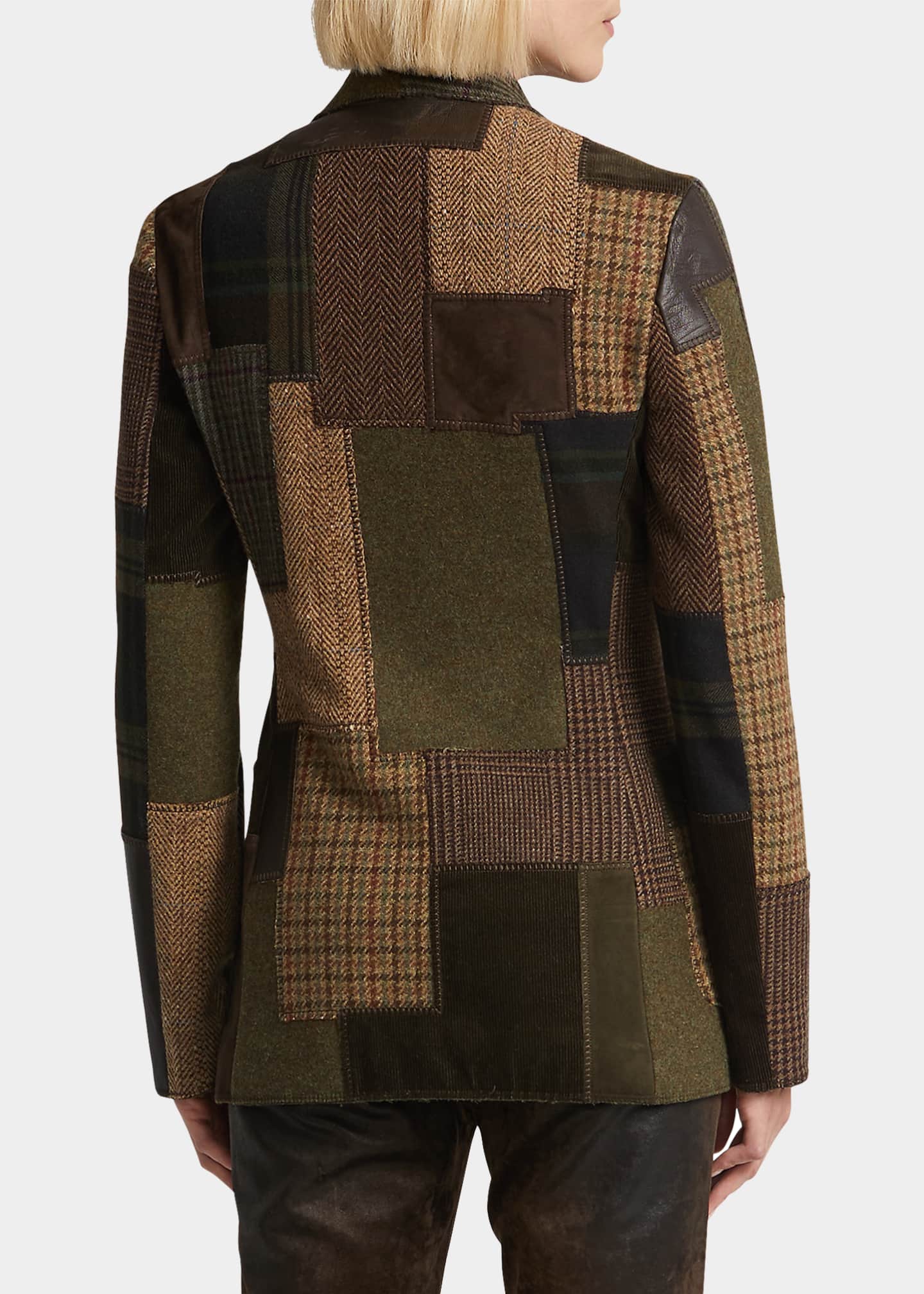 ralph lauren patchwork blazer