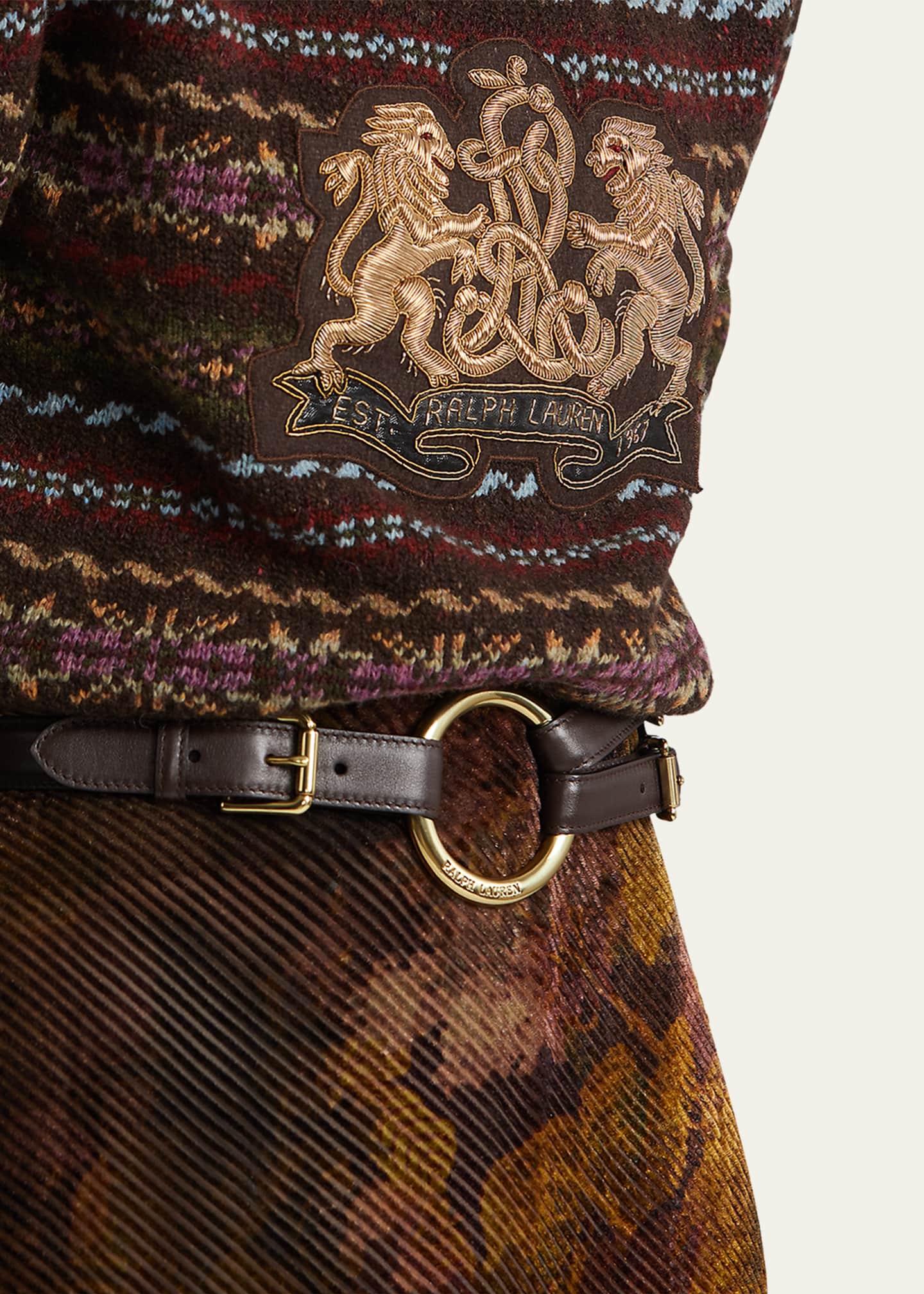 Ralph Lauren Collection Tri Strap O-Ring Belt - Bergdorf Goodman