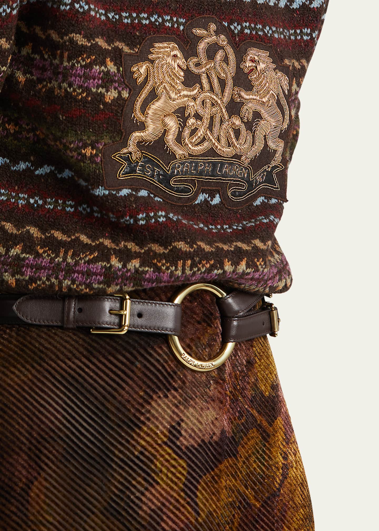 Lauren by ralph lauren leather dress belt sales
