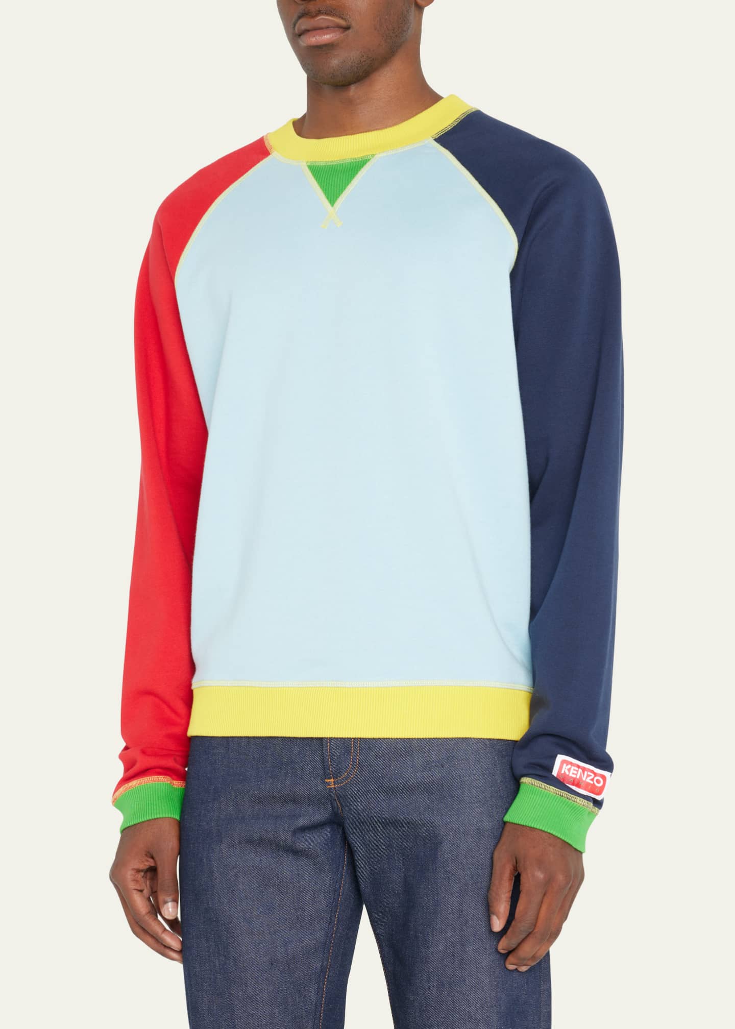 Kenzo Men's Colorblock Raglan Sweatshirt