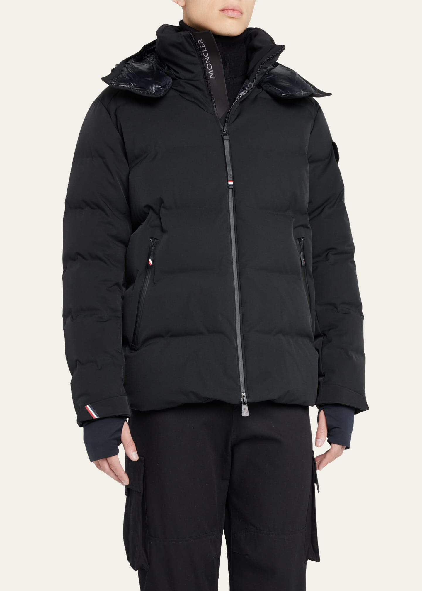 Moncler Grenoble Men's Chetoz Striped Down Jacket