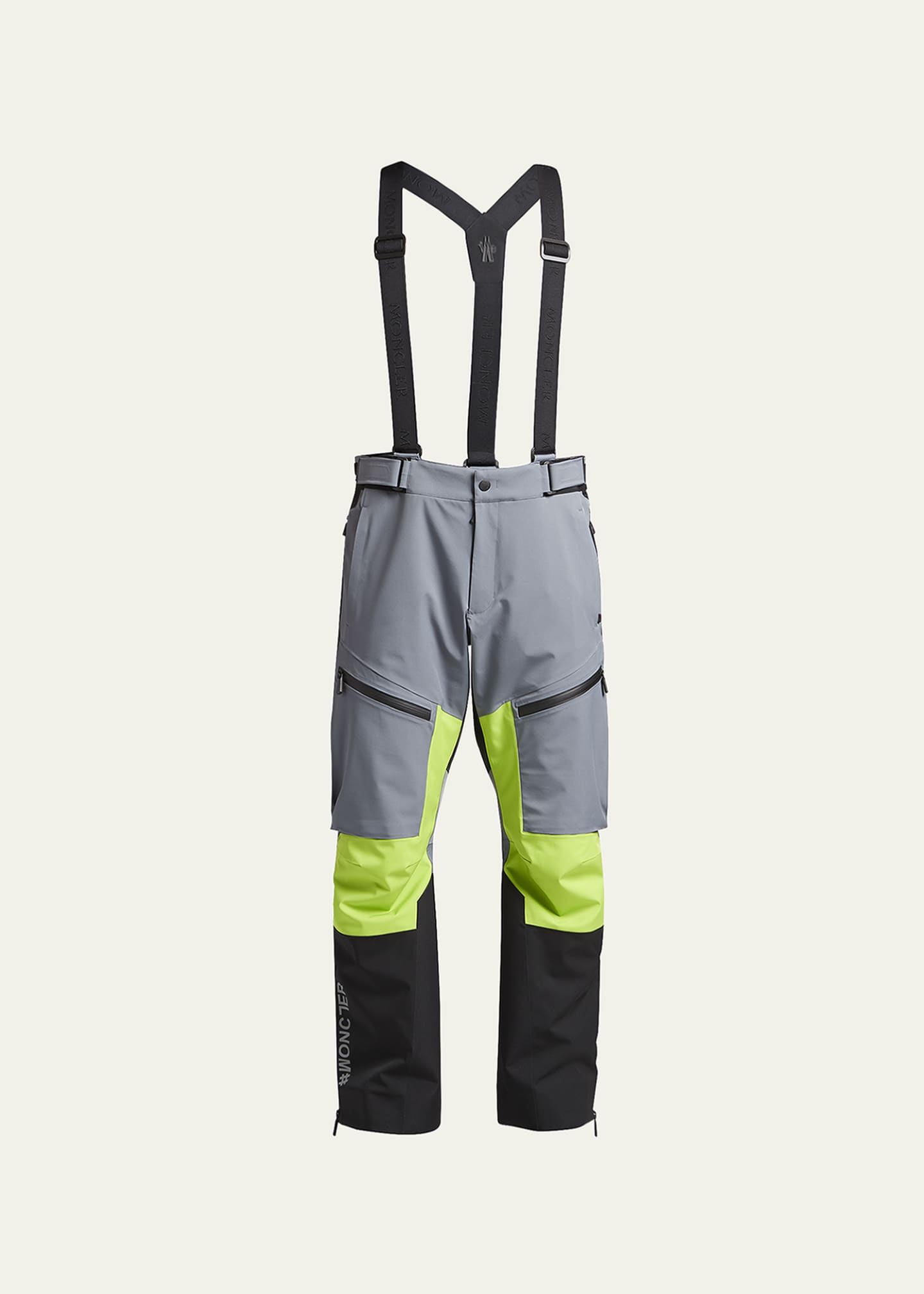Moncler Grenoble Men's Colorblock Ski Pants w/ Suspenders Bergdorf