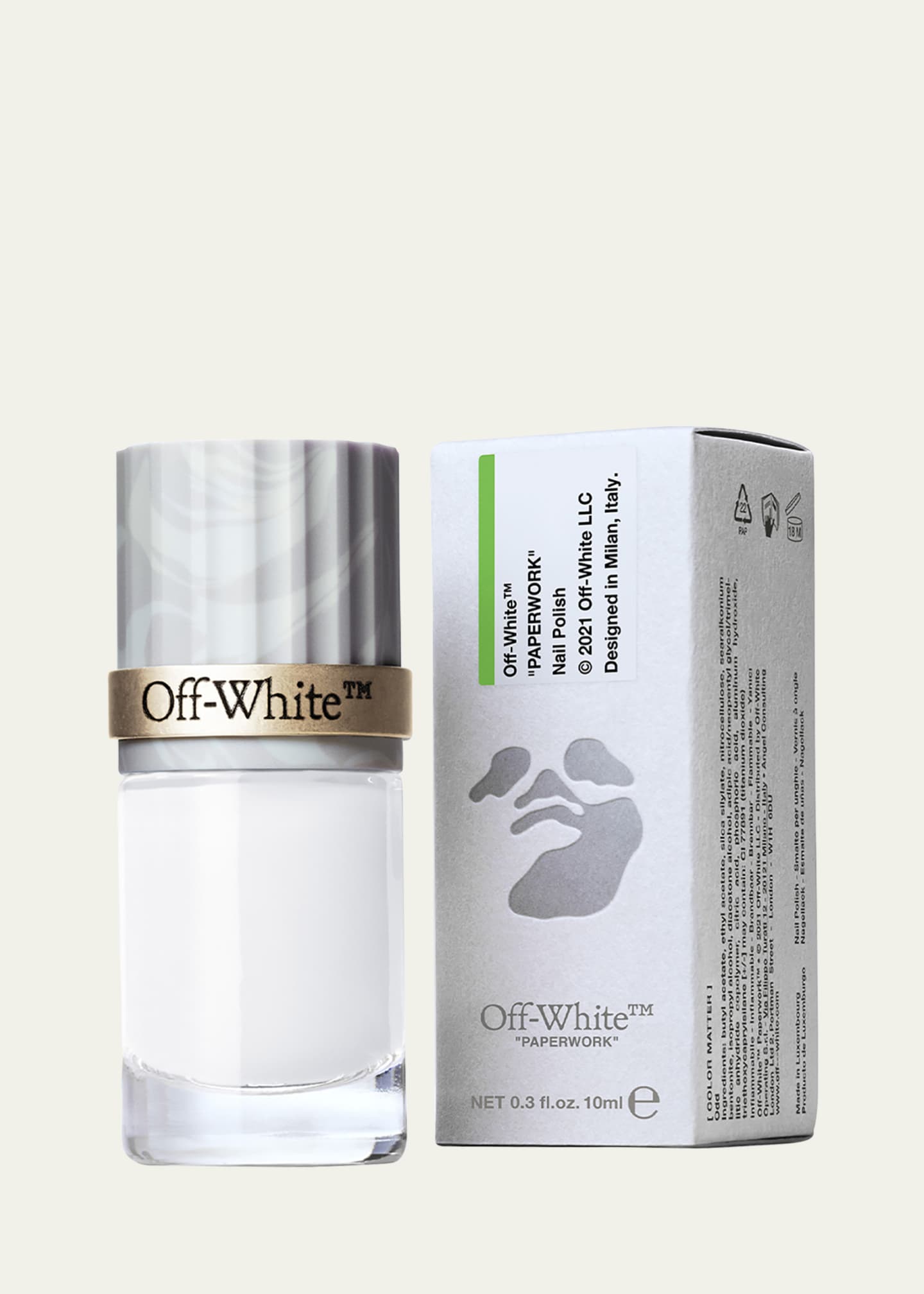 Off White Paperwork Color Matter Crackle Nail Polish Odd