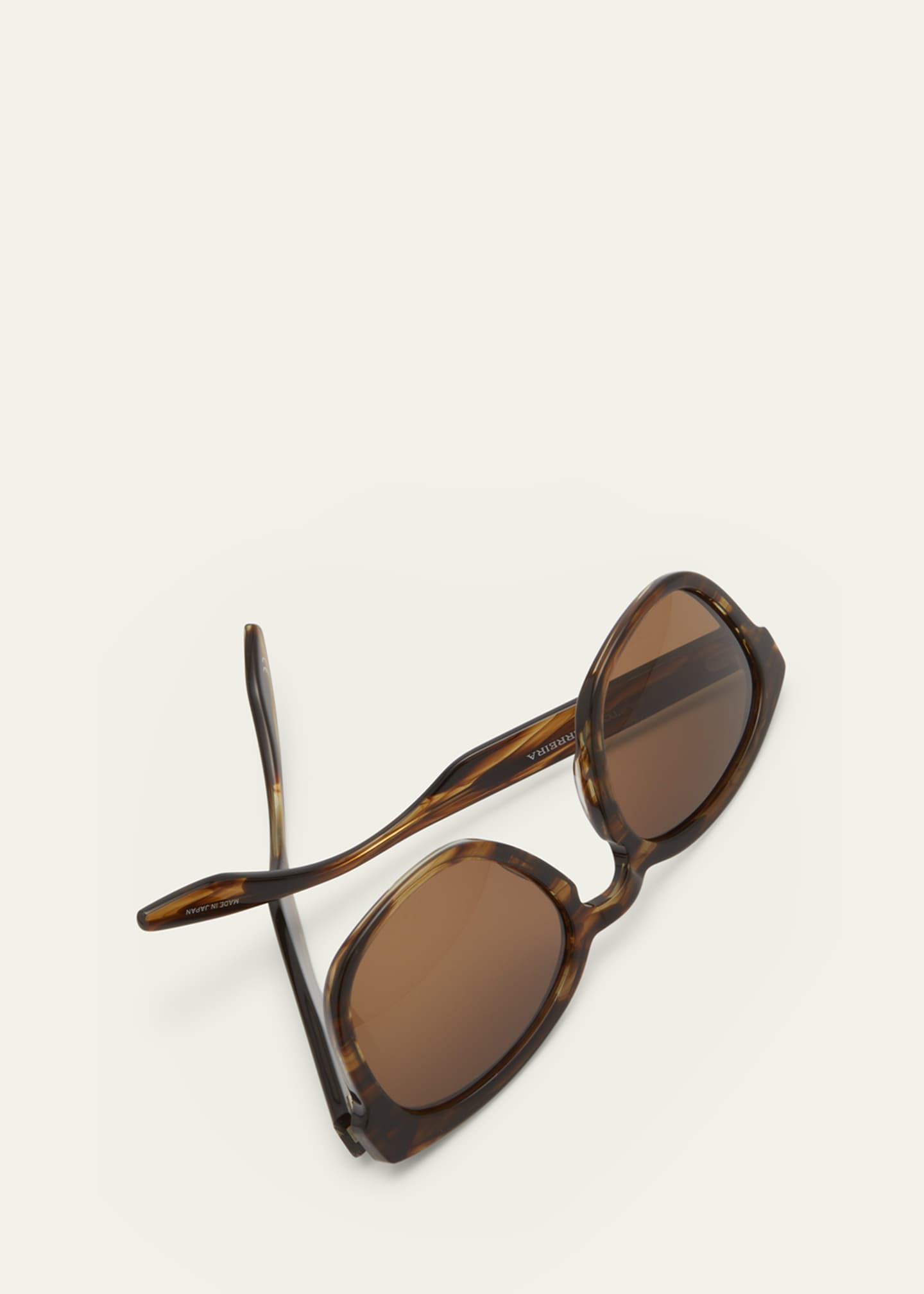 Barton Perreira Men's Nelson KeyholeBridge Round Sunglasses Bergdorf