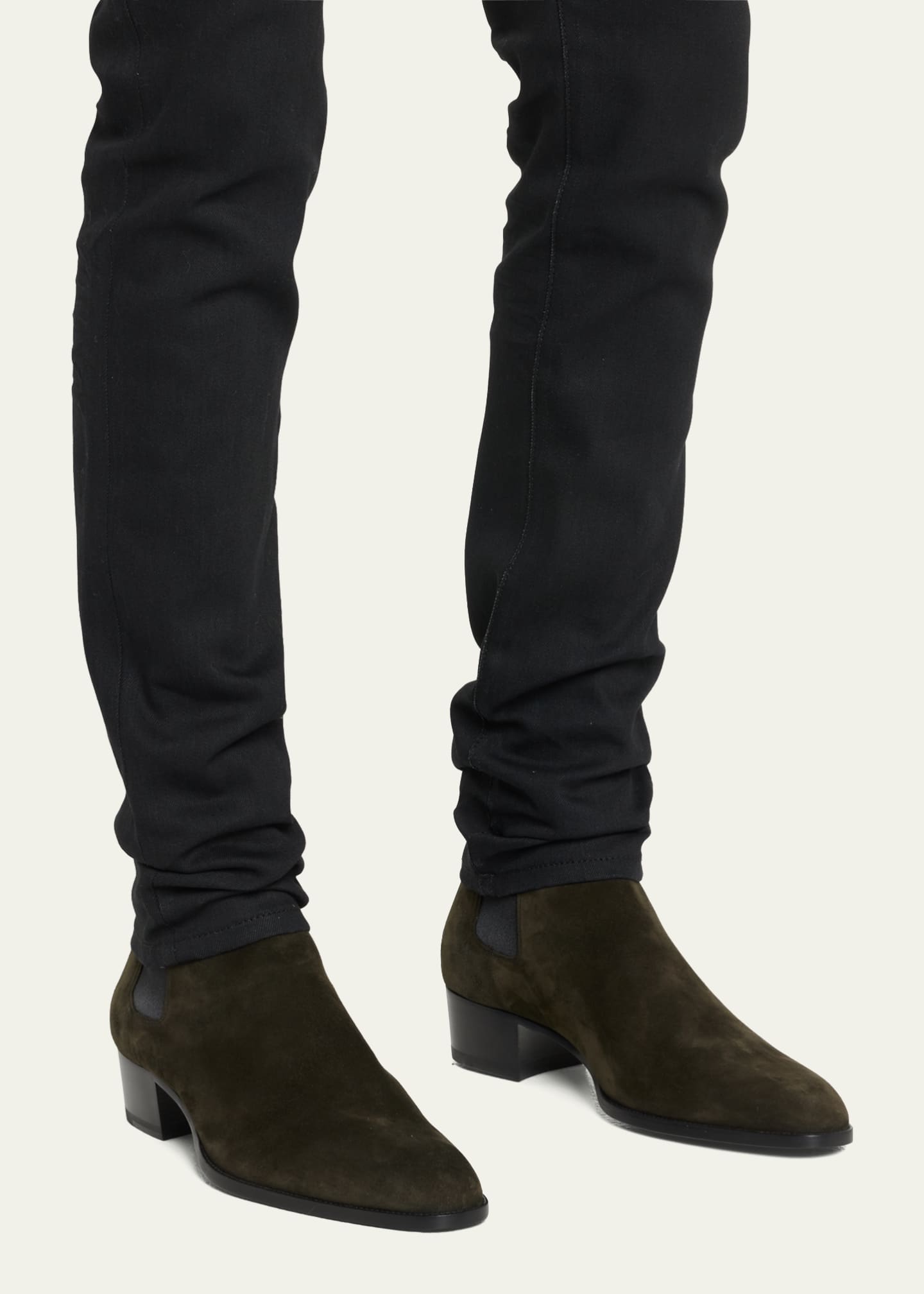 Saint Laurent Wyatt Leather Boots - Bergdorf Goodman