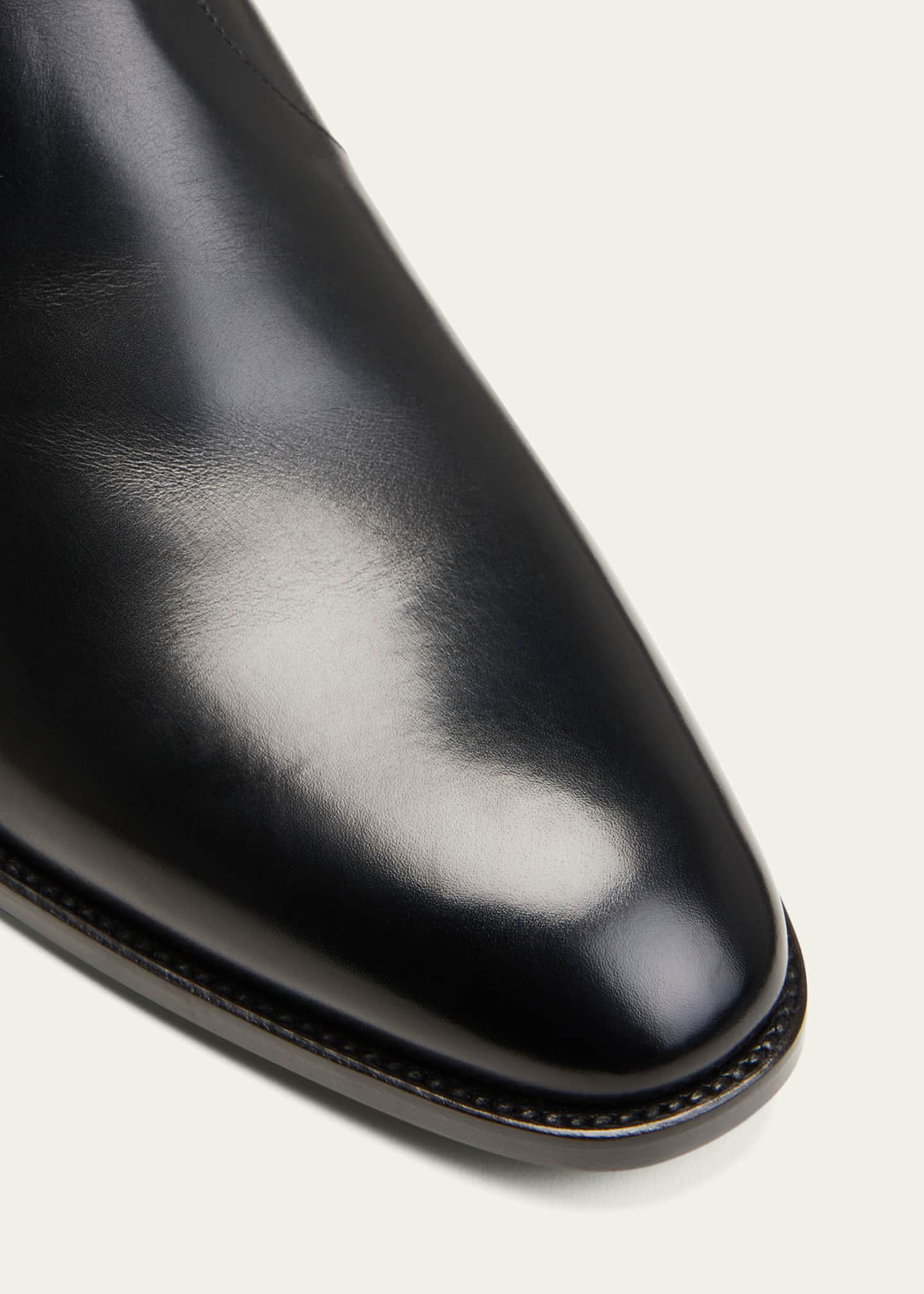 Saint Laurent Men's Wyatt 40 Leather Zip Ankle Boots - Bergdorf