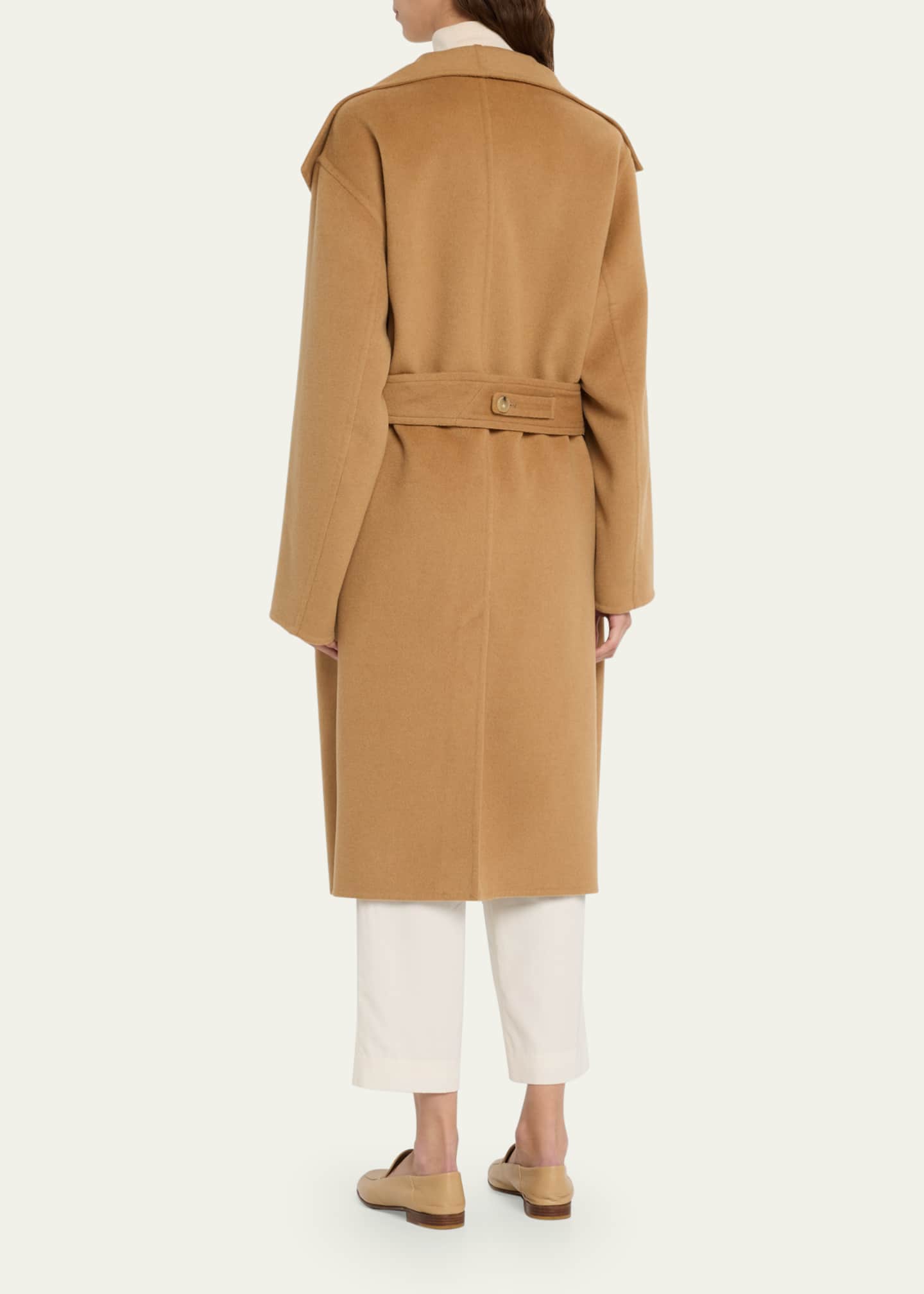 Vince Belted Drape Neck Long Coat Bergdorf Goodman