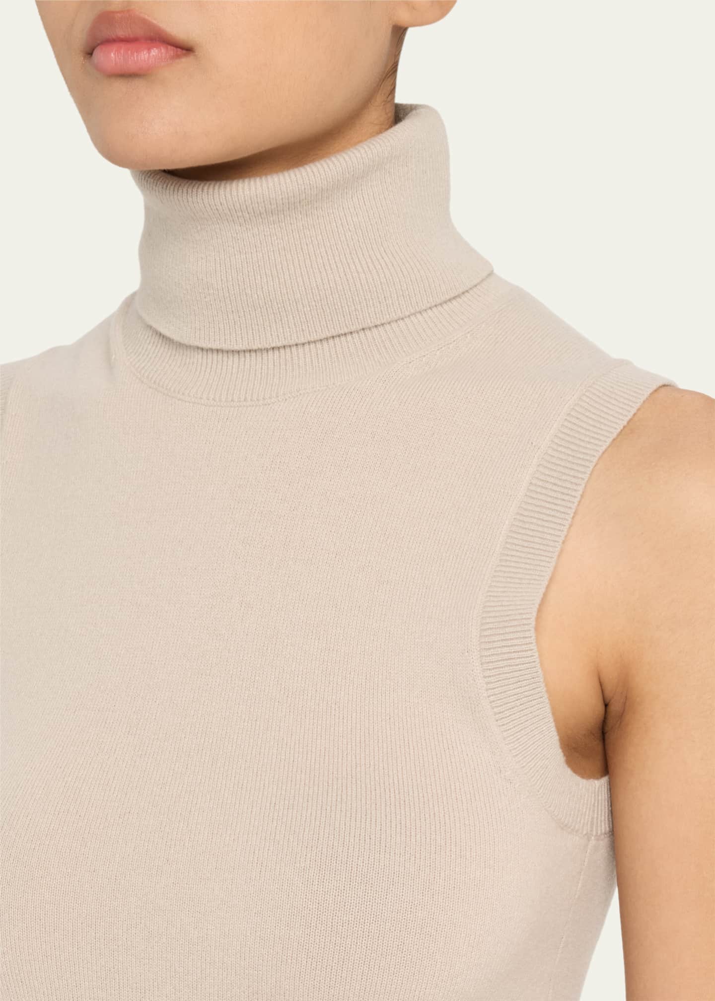 Michael Kors Collection Sleeveless Cashmere Turtleneck Image 5 of 5