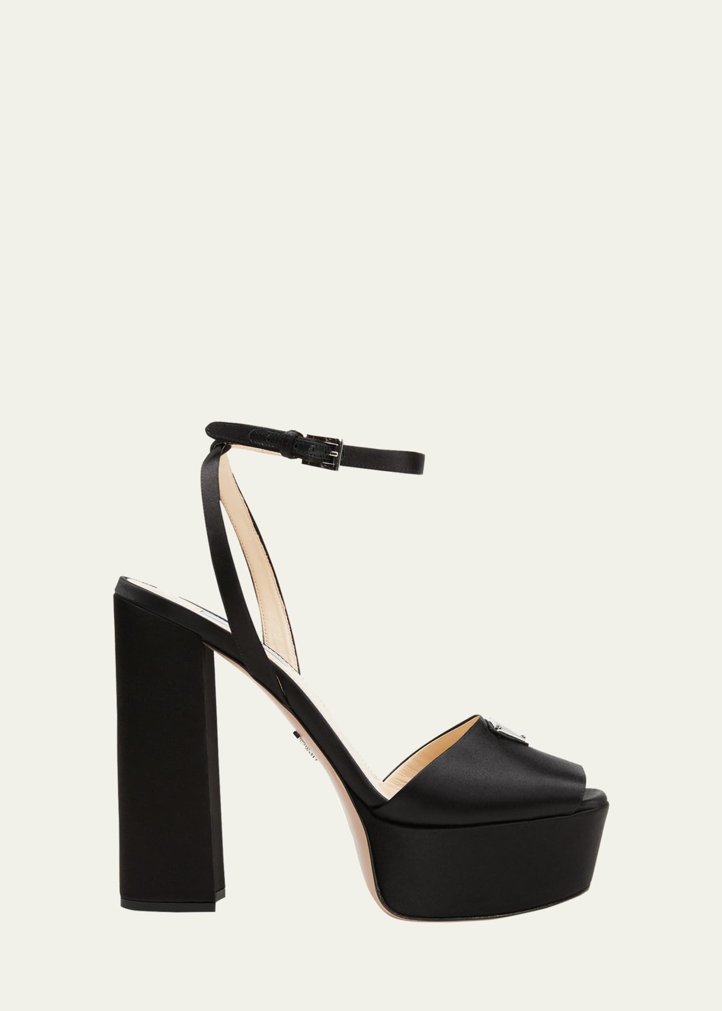 Prada Satin Ankle-Strap Platform Sandals - Bergdorf Goodman