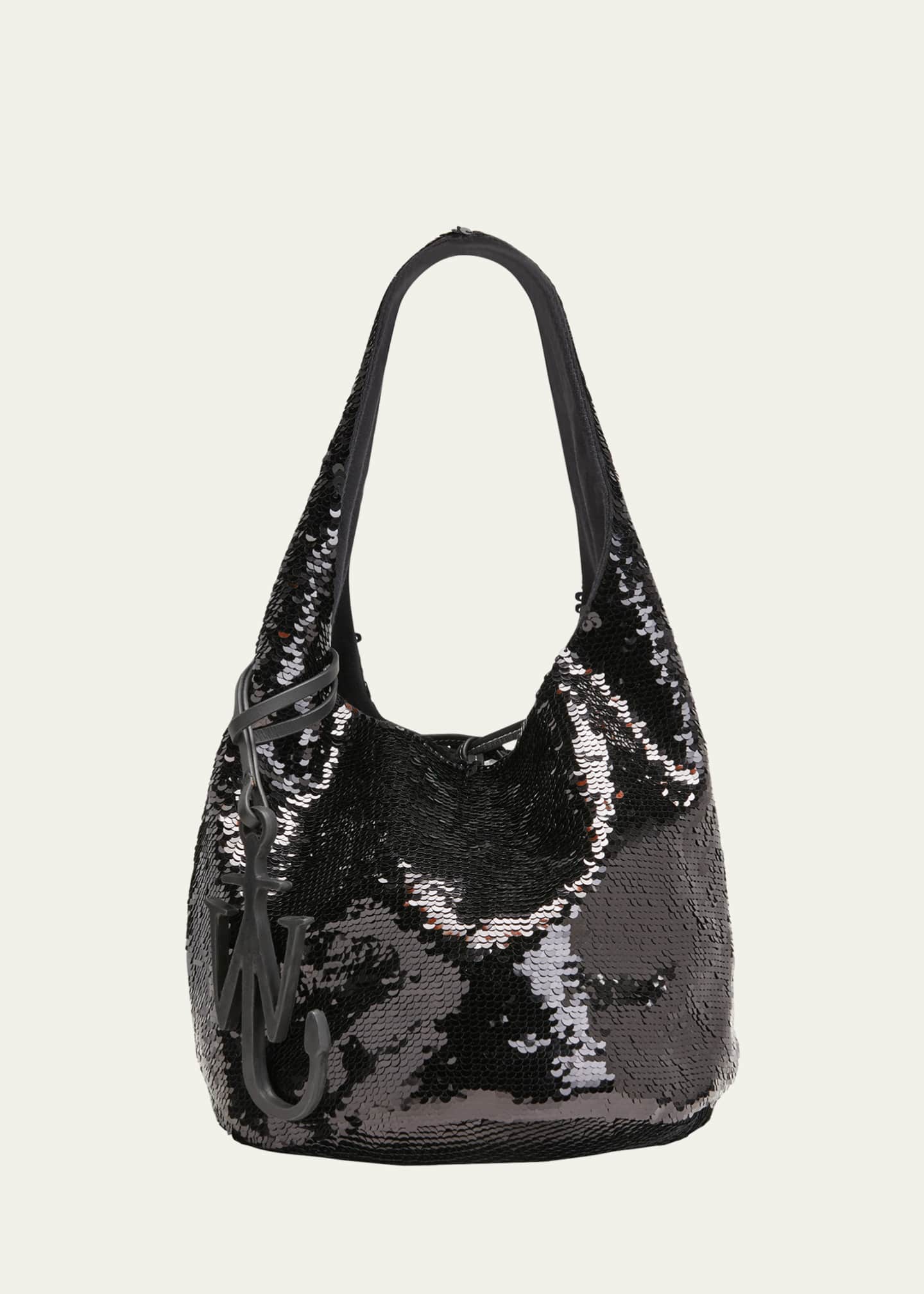Black sequin handbag on sale