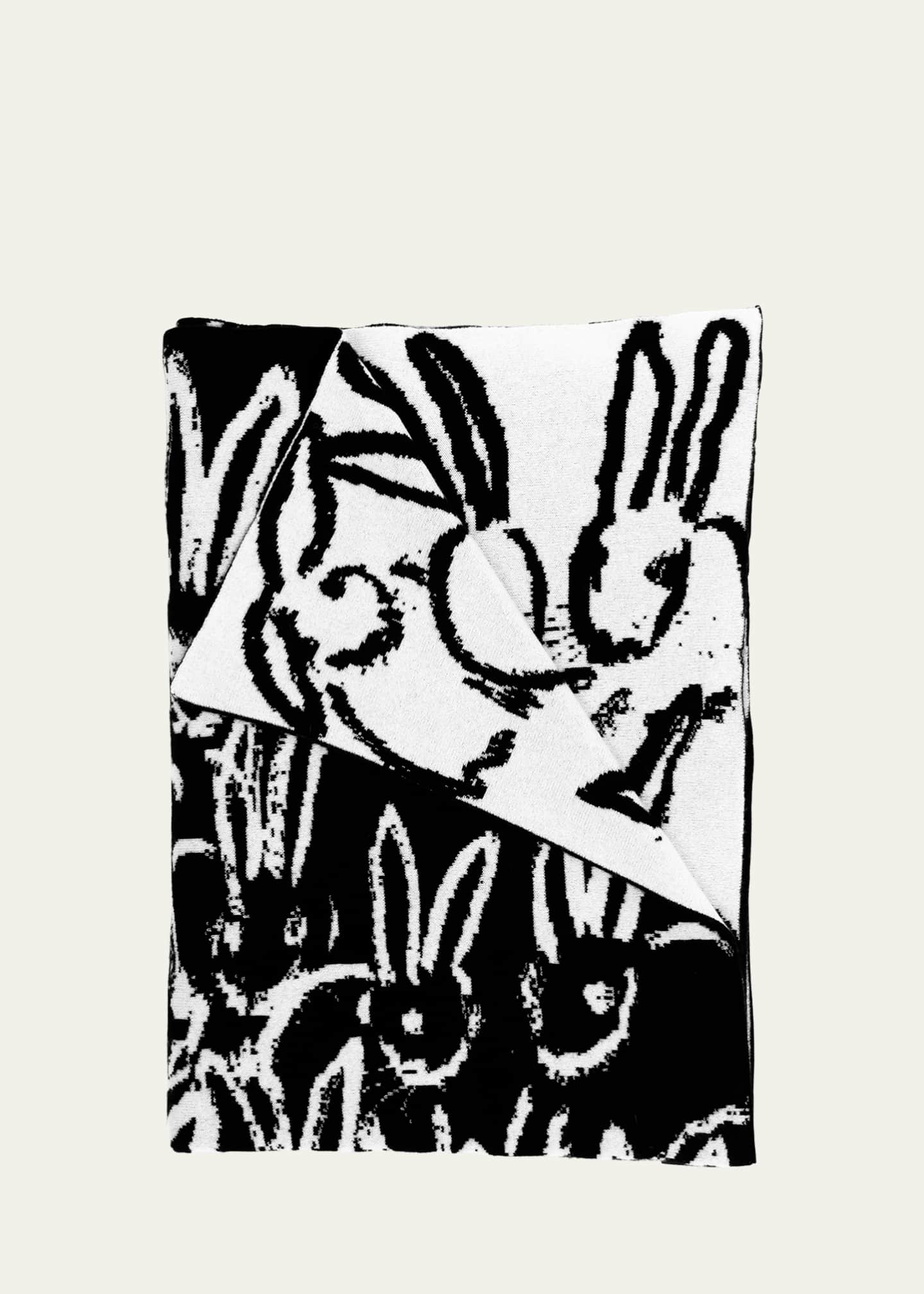 Lot De 3 Taies D'Oreiller Zippées En Coton Rose - Hunt Slonem Rabbit Run - 17x17 Pouces