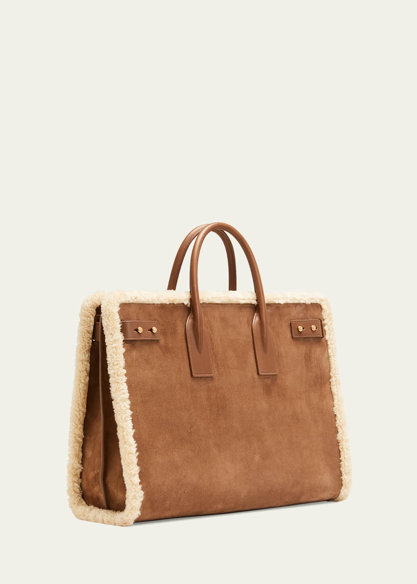 Saint Laurent Sac De Jour Large Tote Bag In Brown