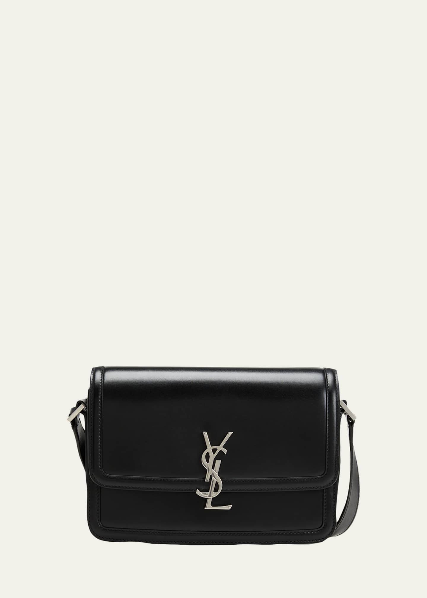 Saint Laurent - Men's Solferino Shiny Messenger Bag - Black - Leather