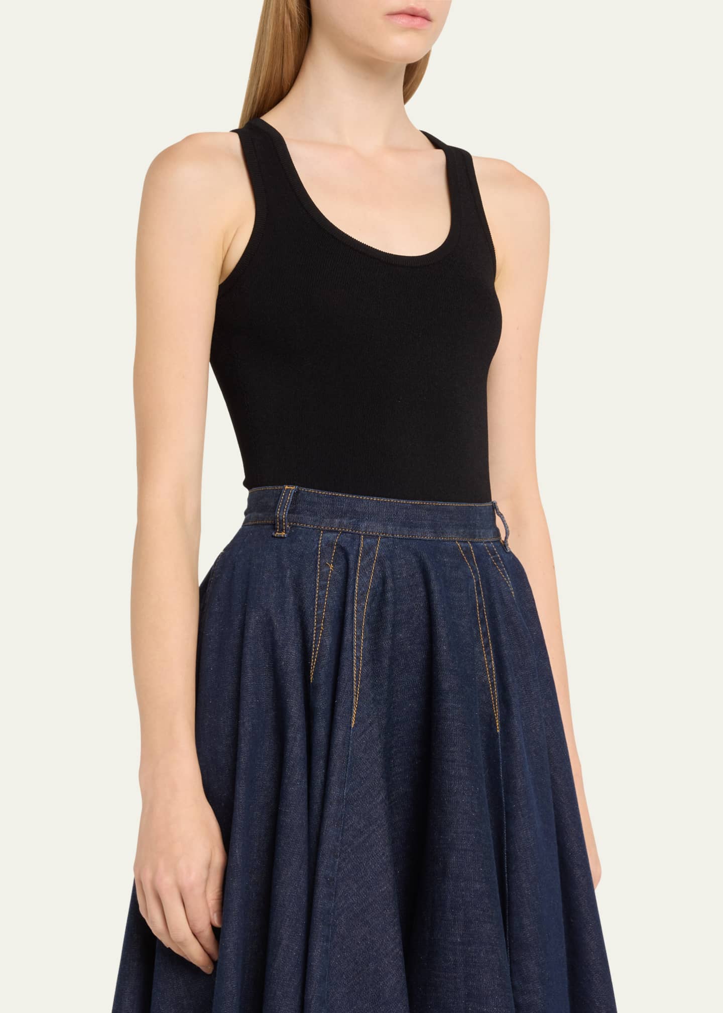 ALAIA Rib Tank Bodysuit - Bergdorf Goodman