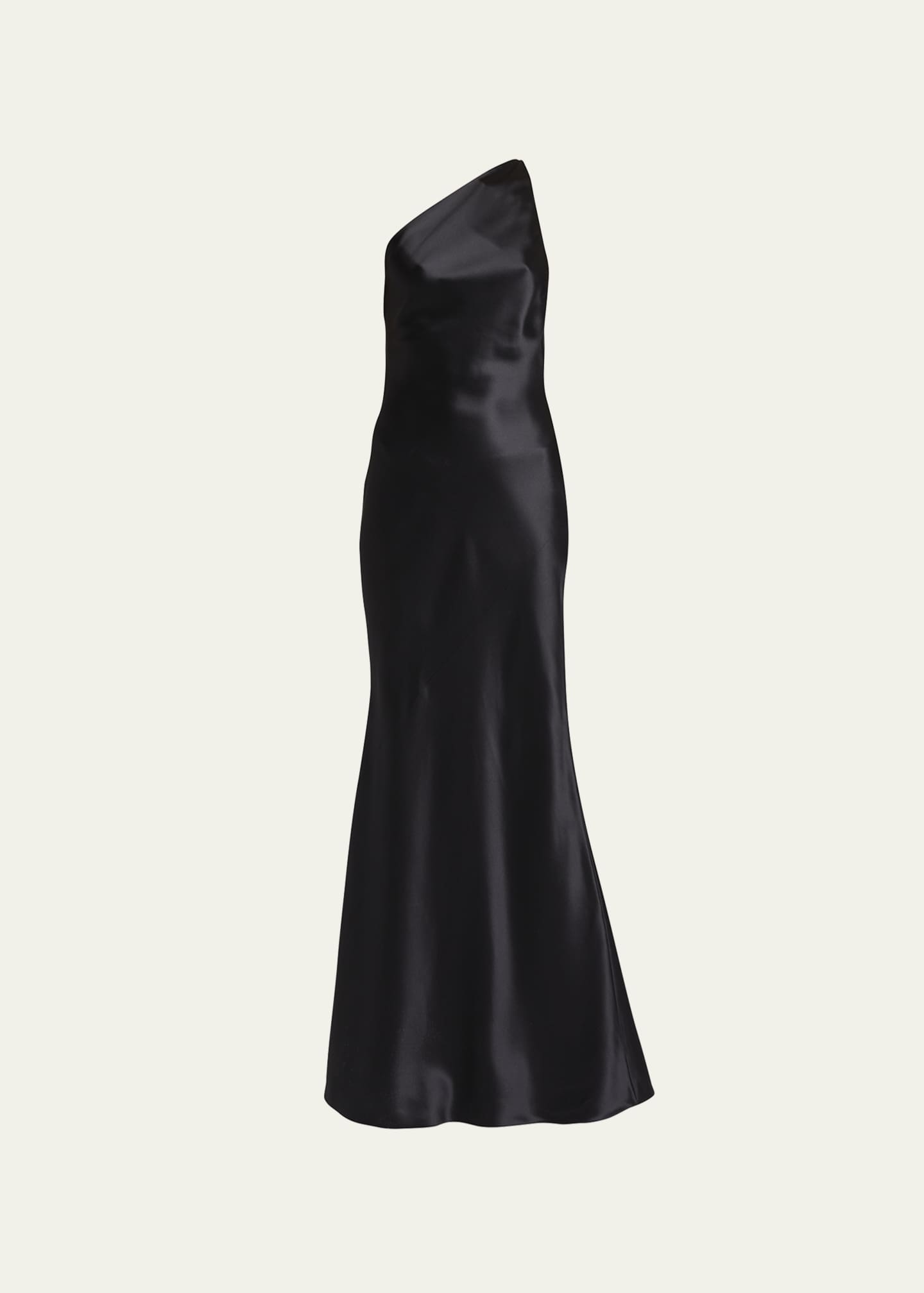 ALAIA One-Shoulder Silk Gown - Bergdorf Goodman