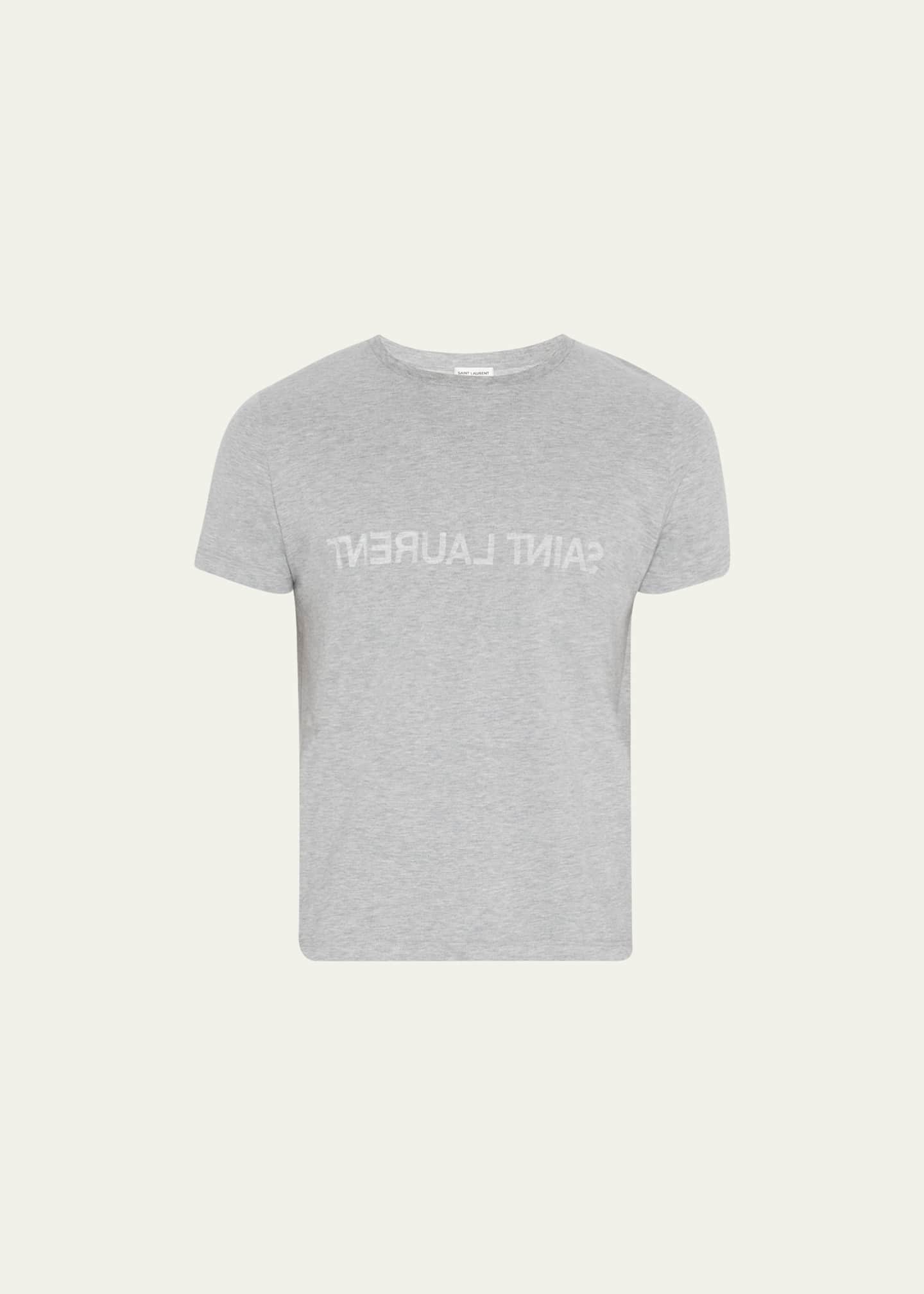 Saint laurent black logo t shirt online