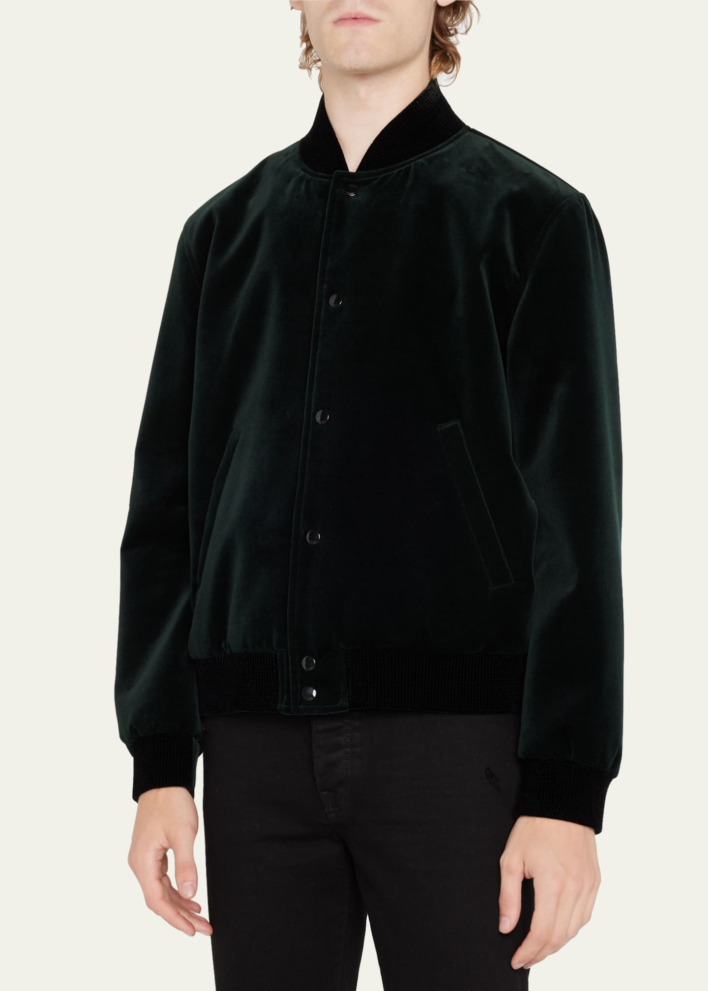 Saint laurent store black teddy jacket
