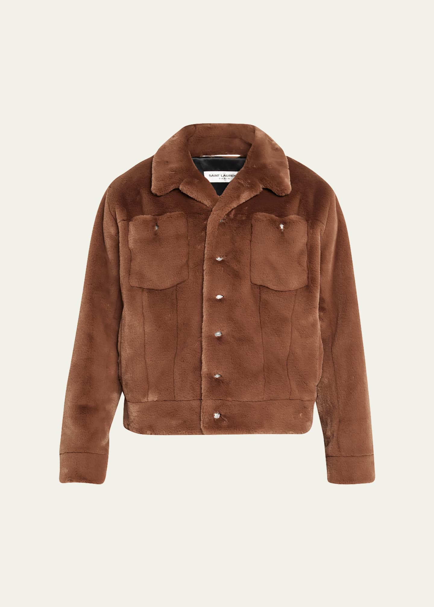 Saint laurent faux online fur coat