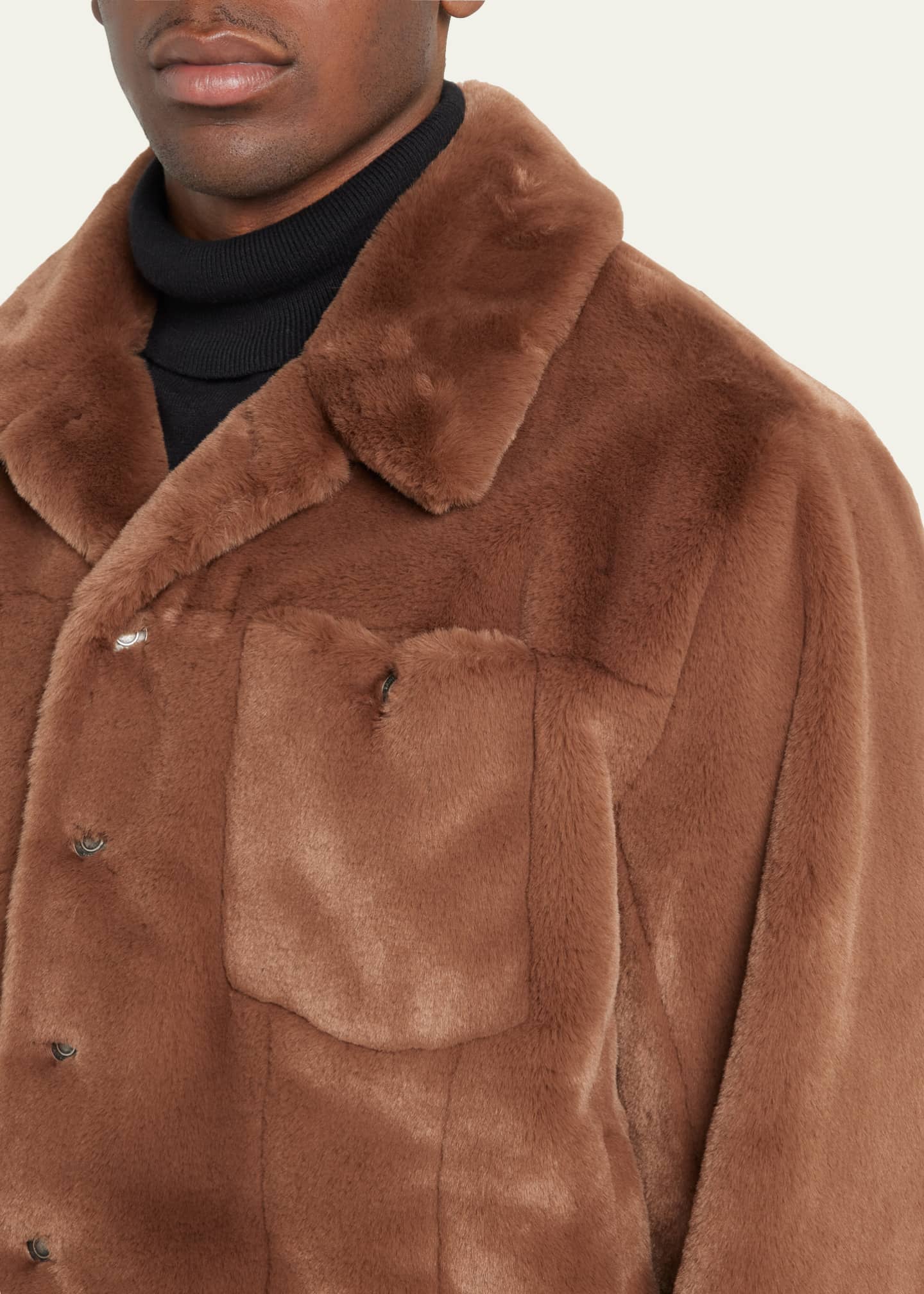 Faux fur jean jacket mens discount