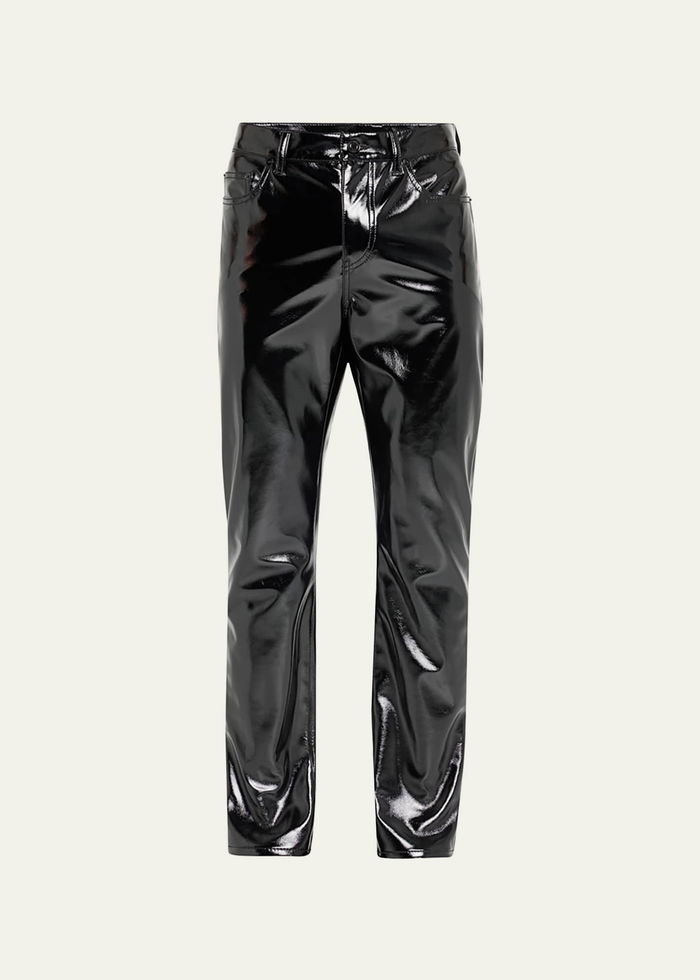 Saint Laurent Men's Slim Vinyl Jeans - Bergdorf Goodman