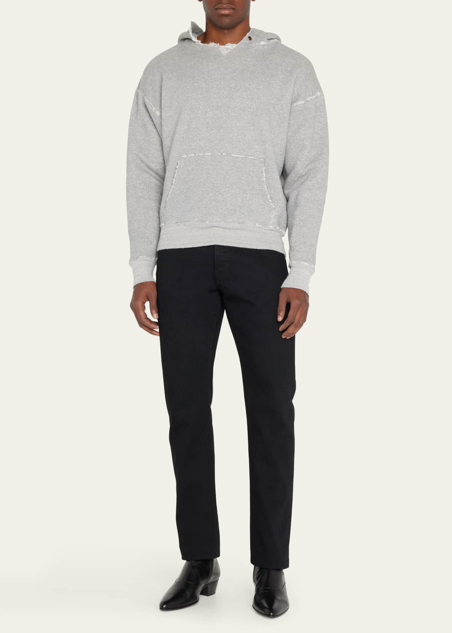 Saint laurent distressed hoodie discount