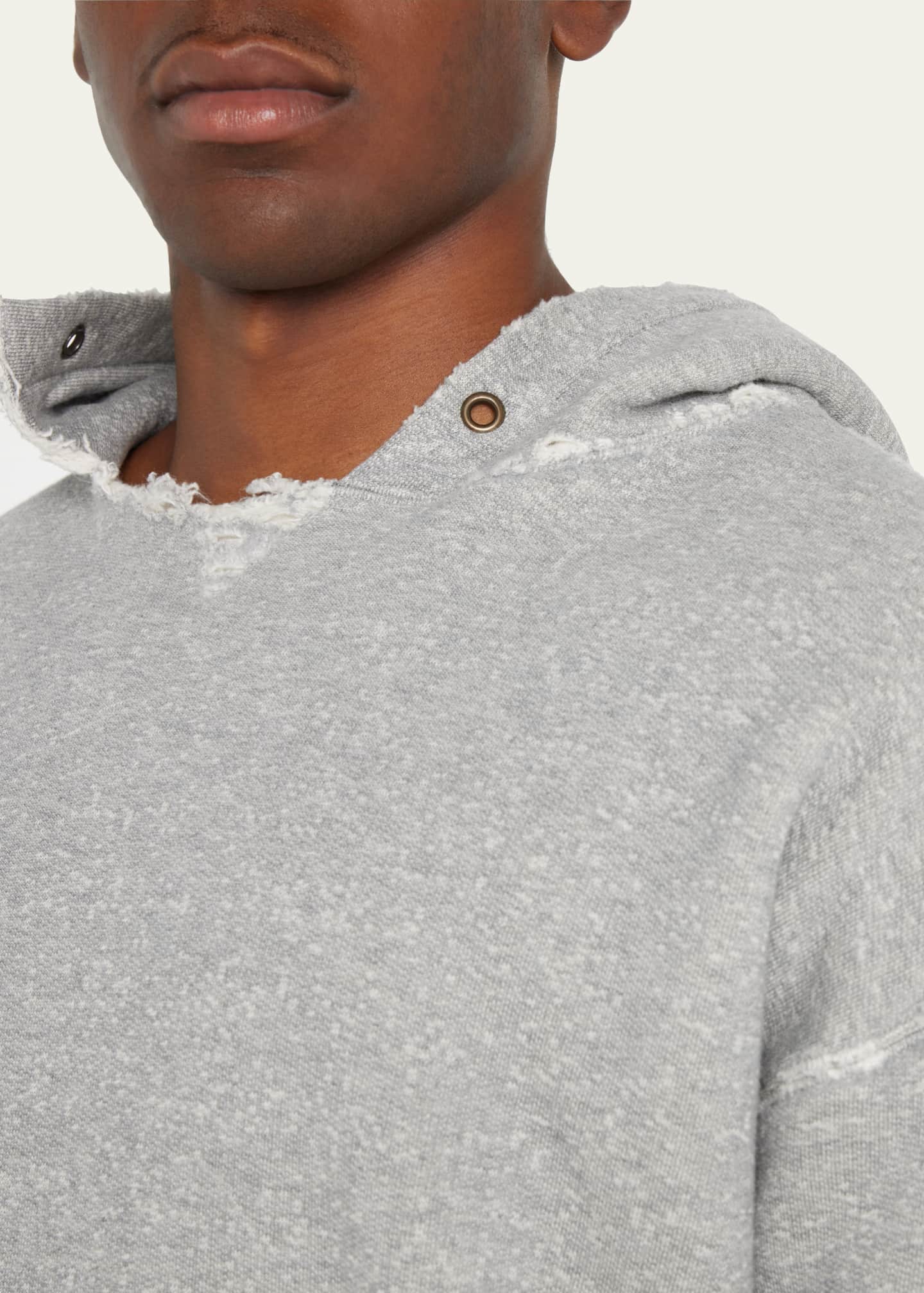 Distressed grey hoodie outlet