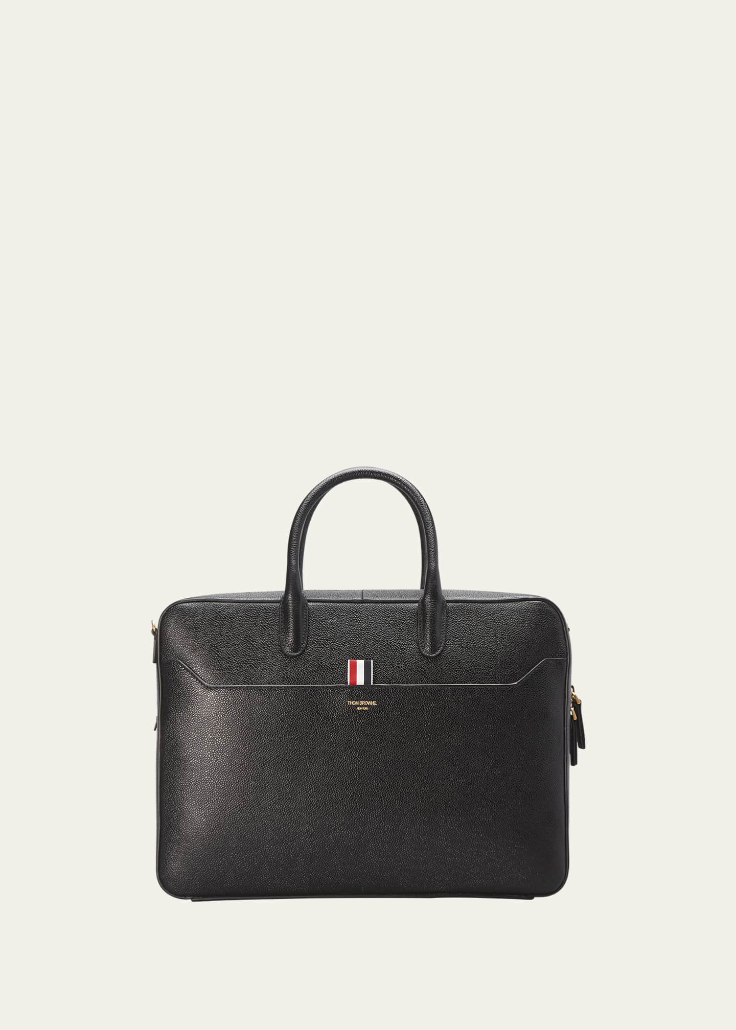 Thom Browne Men s Pebble Leather Business Briefcase Bag Bergdorf