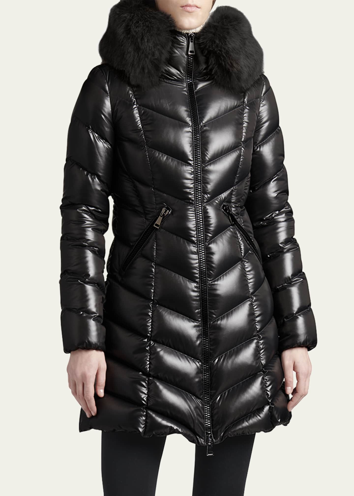 Moncler badyfur black deals