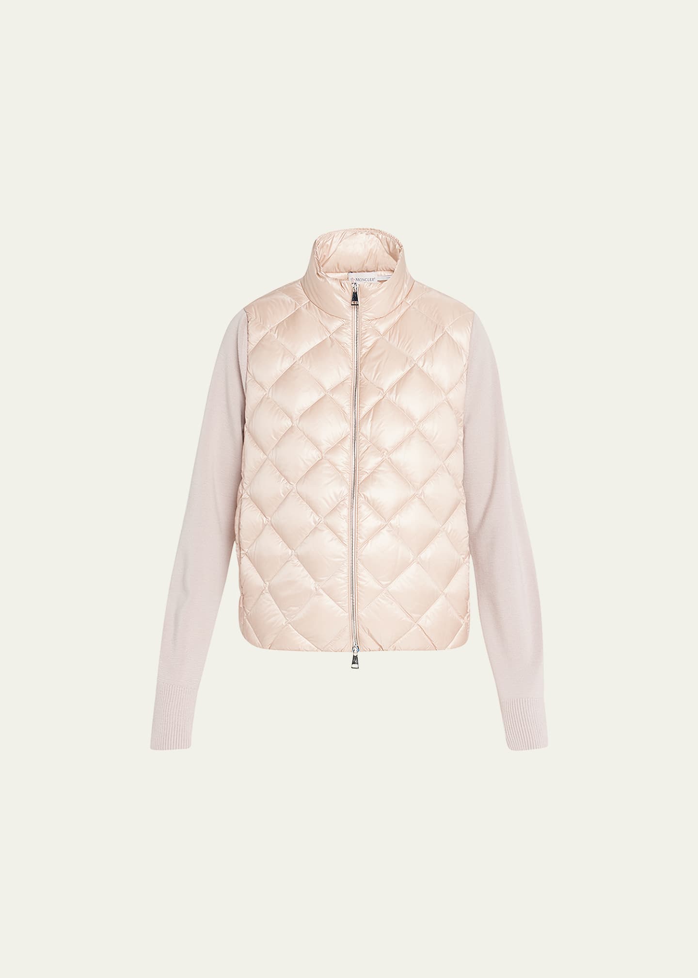 Moncler Mixed Media Cardigan Bergdorf Goodman