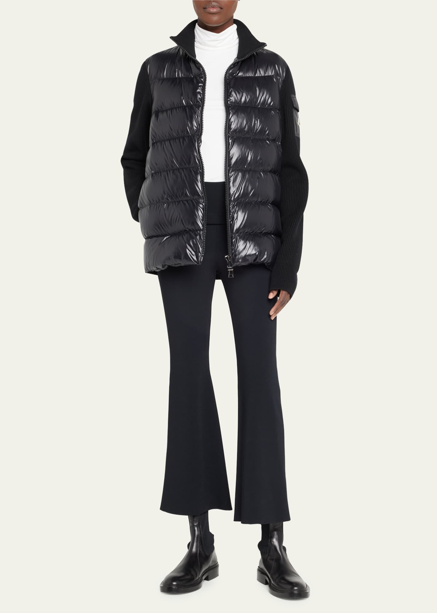 Moncler Puffer Knit Cardigan Bergdorf Goodman