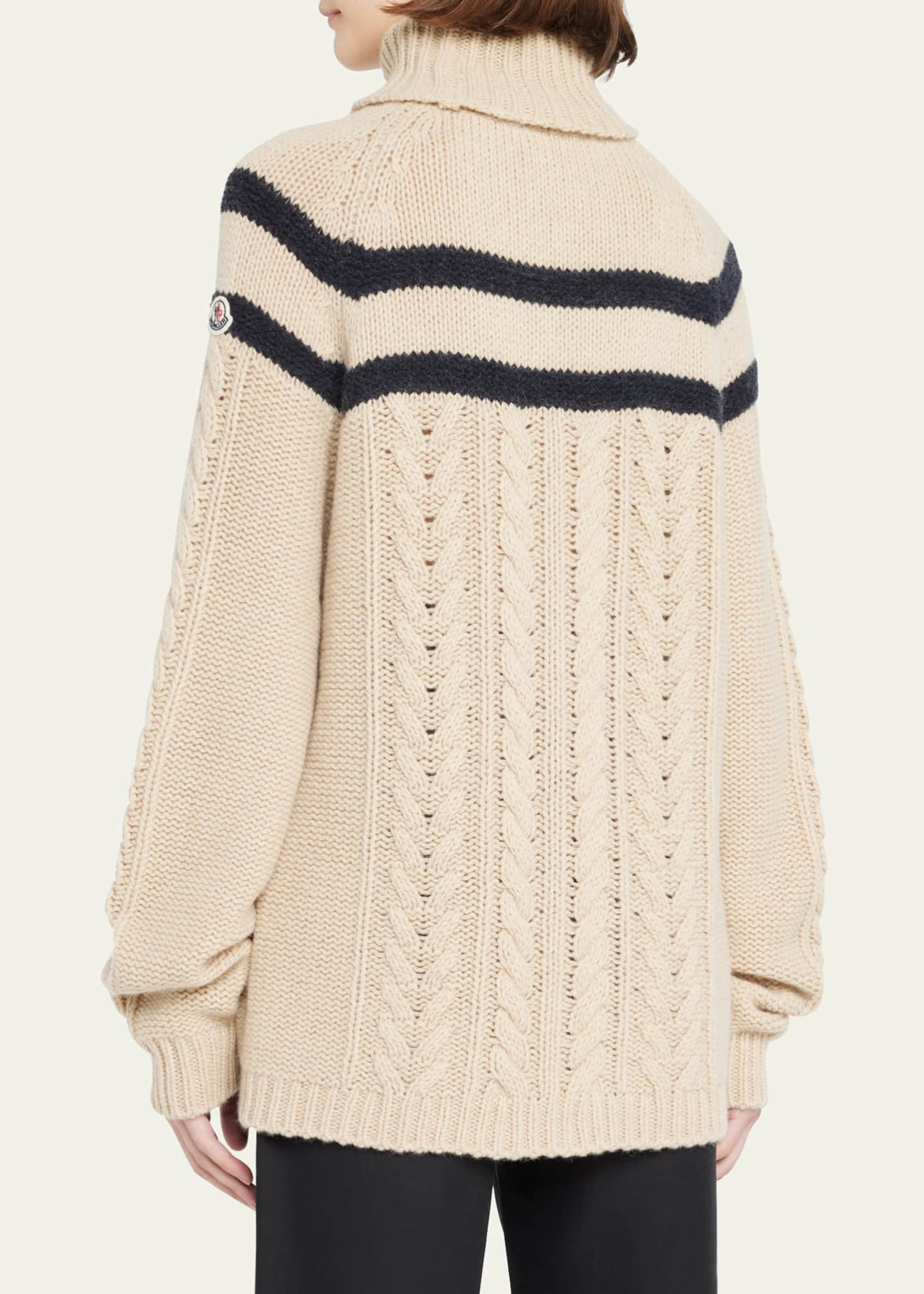 Moncler Cashmere Stripe Turtleneck Sweater - Bergdorf Goodman