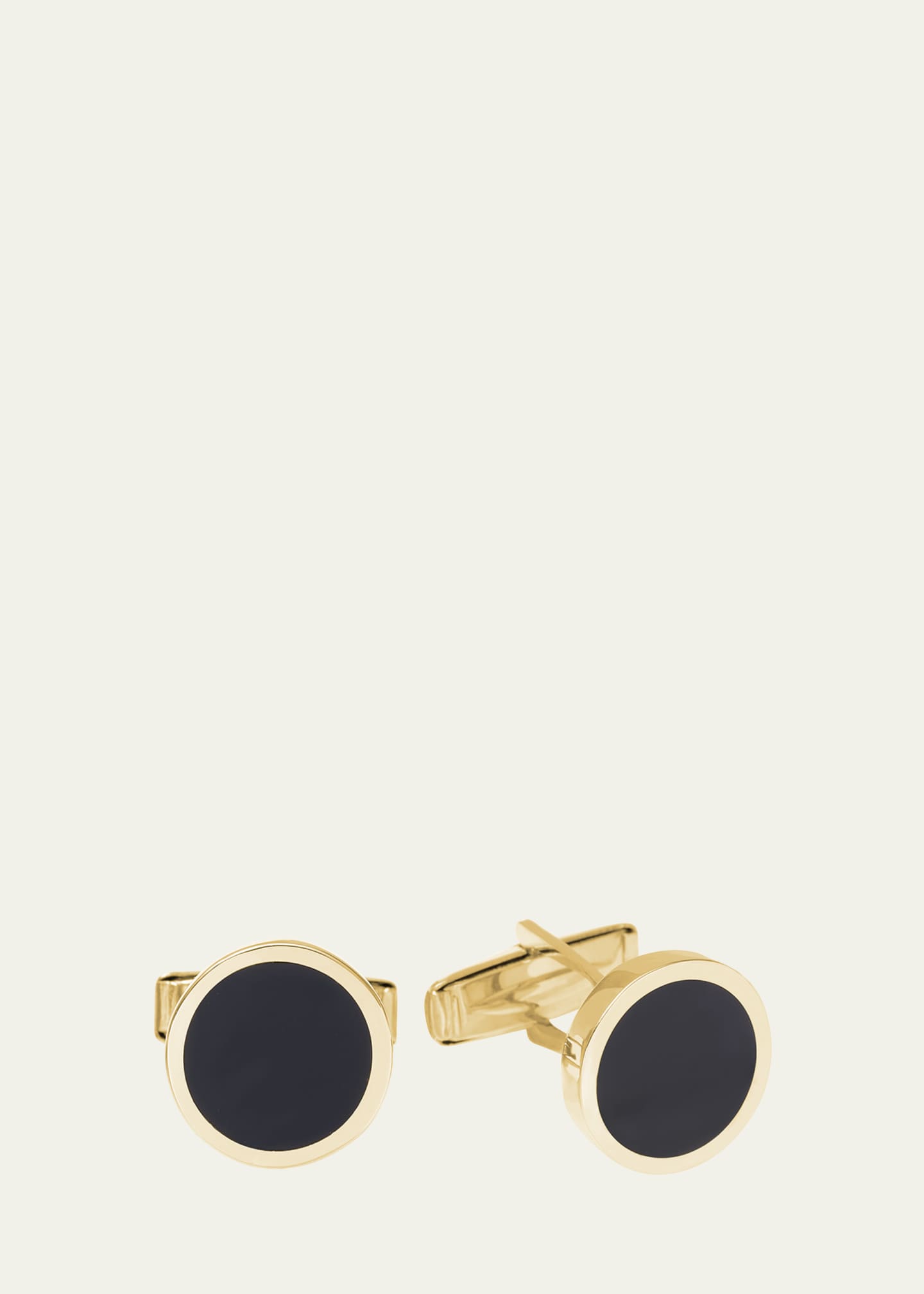 Bergdorf Goodman Men's 18K Yellow Gold Black Onyx Cufflinks