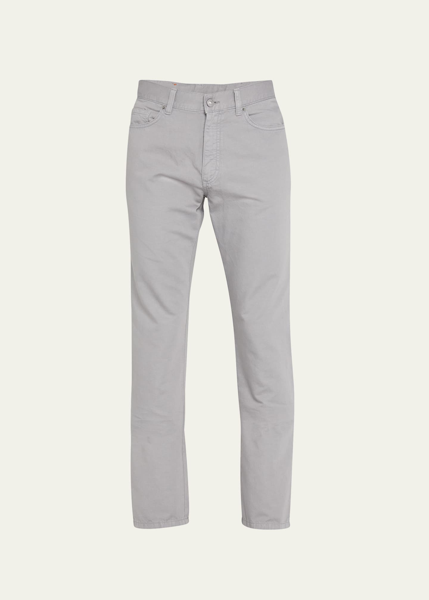 ZEGNA Men's Stone Cotton-Linen 5-Pocket Pants - Bergdorf Goodman